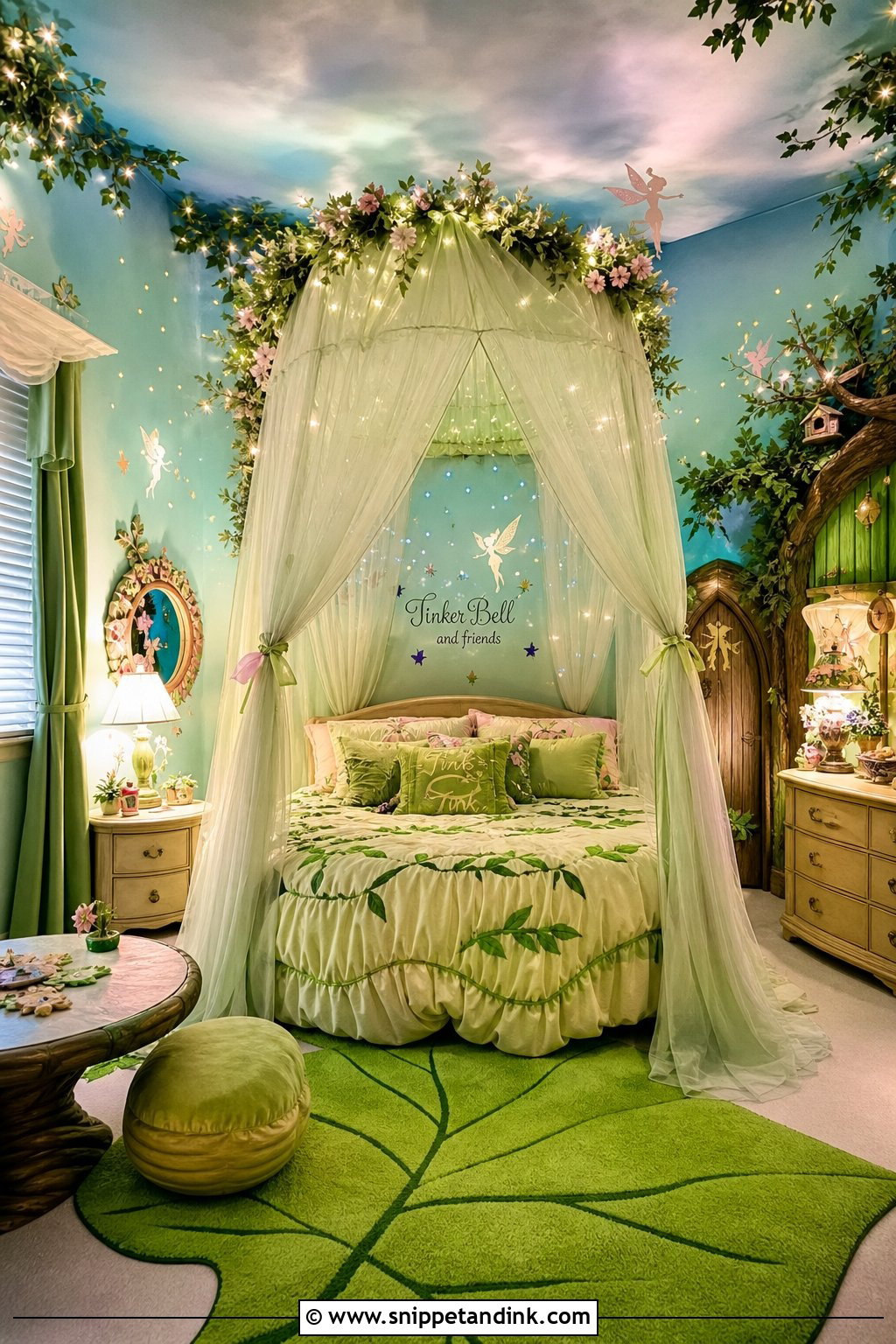 Enchanted Tinker Bell Hideaway - Snippet and Ink - 25 Disney Bedroom Ideas for Magical Spaces