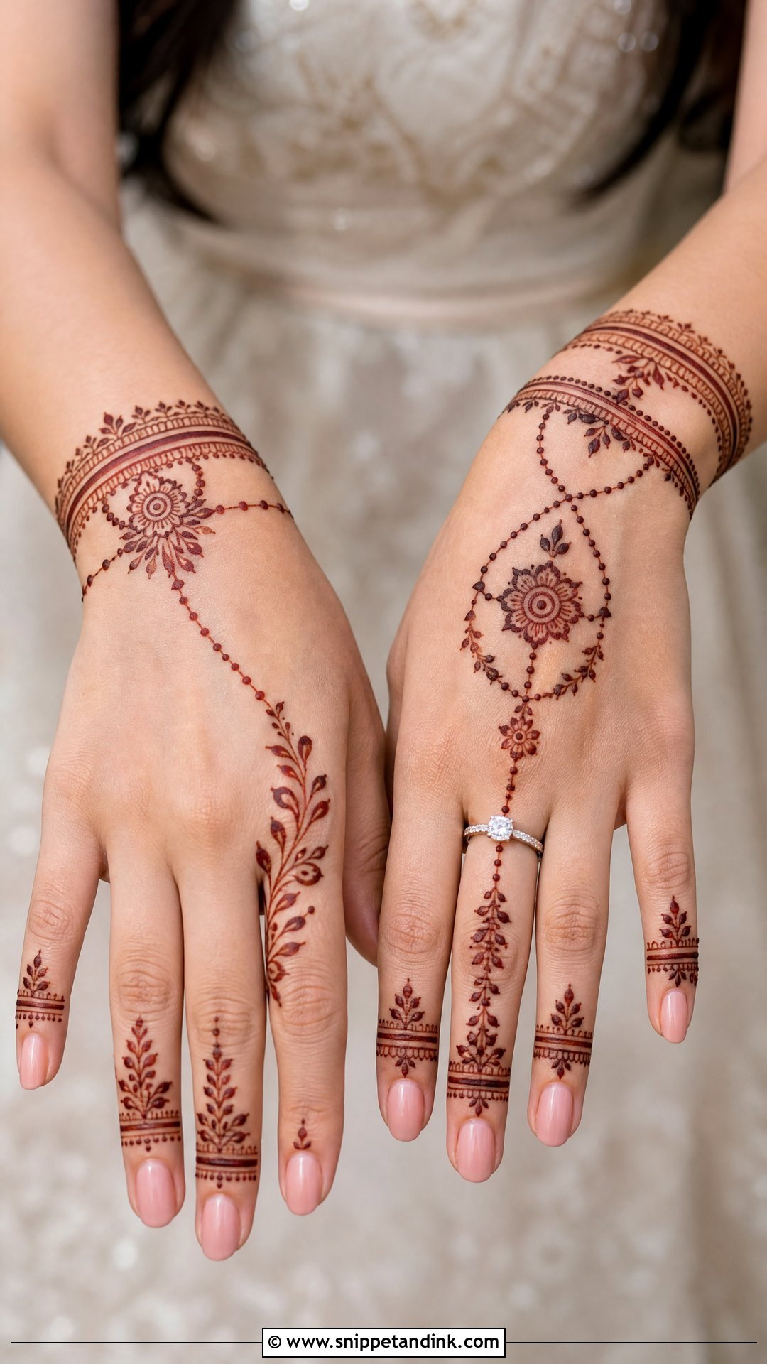 Engagement Banch Mehndi Design - Snippet and Ink - 30 Banch Mehndi Design Ideas