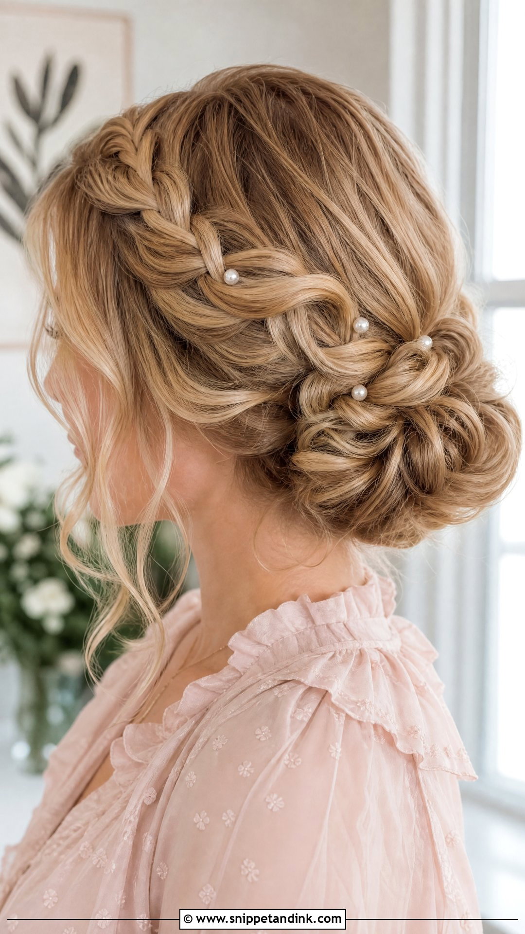 Engagement Braided Bun - Snippet and Ink - 15 Engagement Updo Hairstyles