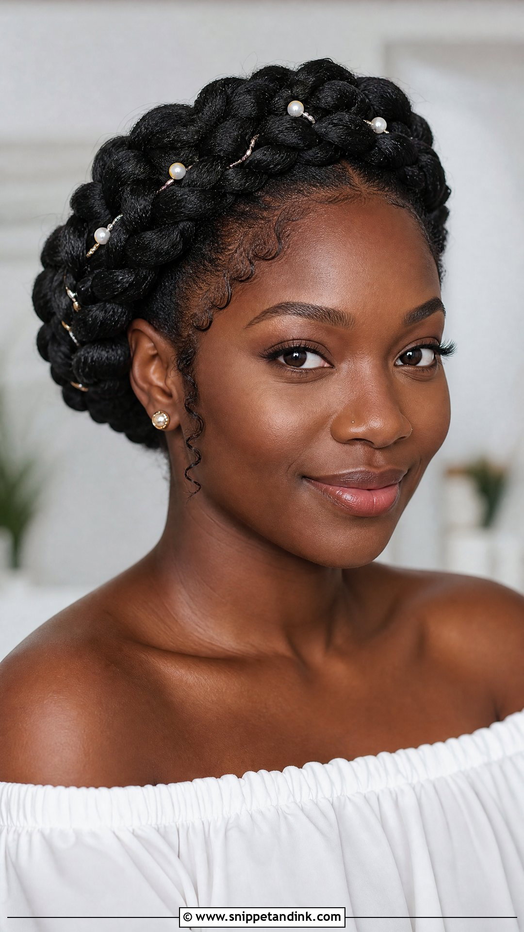 Engagement Braided Crown Updo - Snippet and Ink - 15 Engagement Hairstyles Black Women