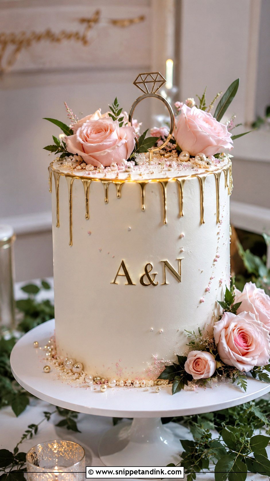 Engagement Couple Cake - Snippet and Ink - 20 Couples Cake Ideas
