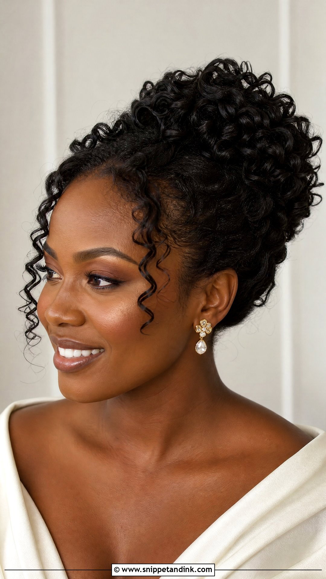 Engagement Curly Updo - Snippet and Ink - 15 Engagement Updo Hairstyles