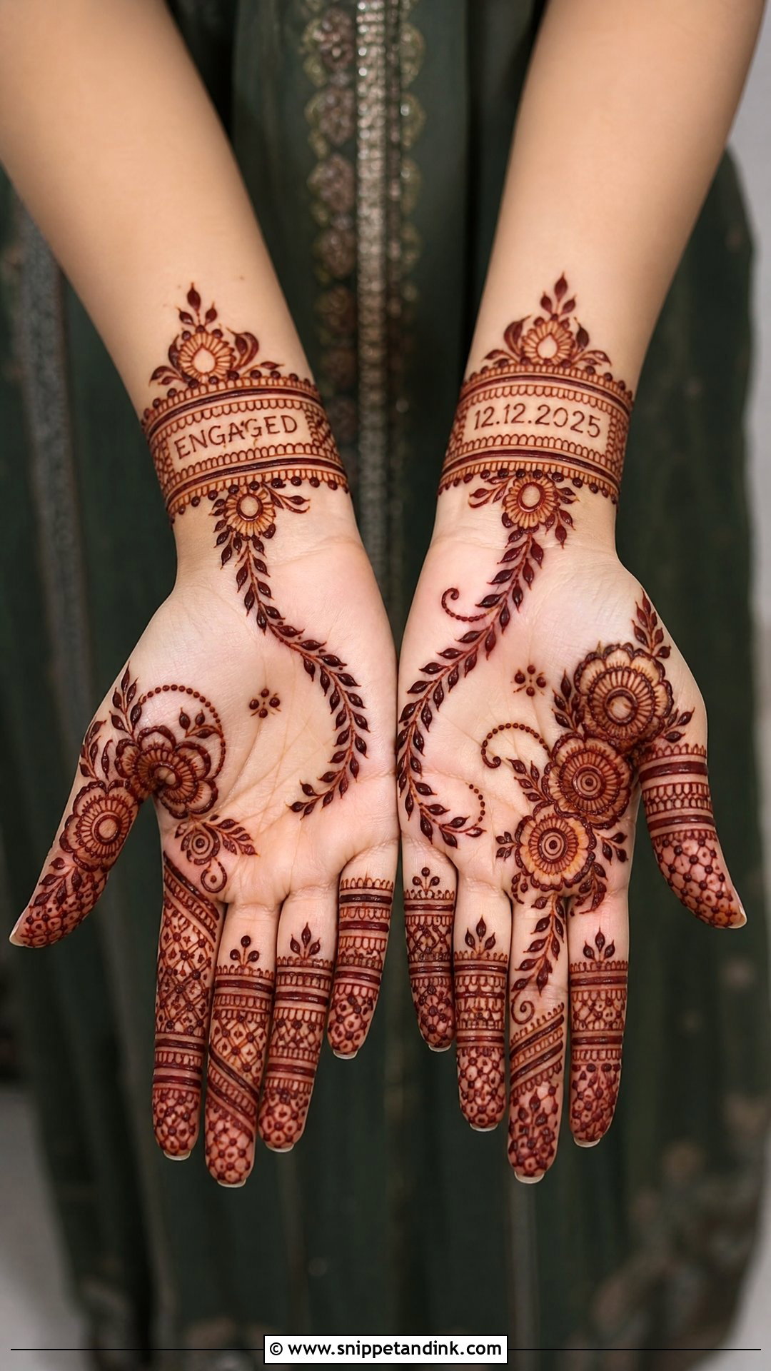 Engagement Date Mehendi Design - Snippet and Ink - 30 Engagement Mehendi Design Hands Ideas