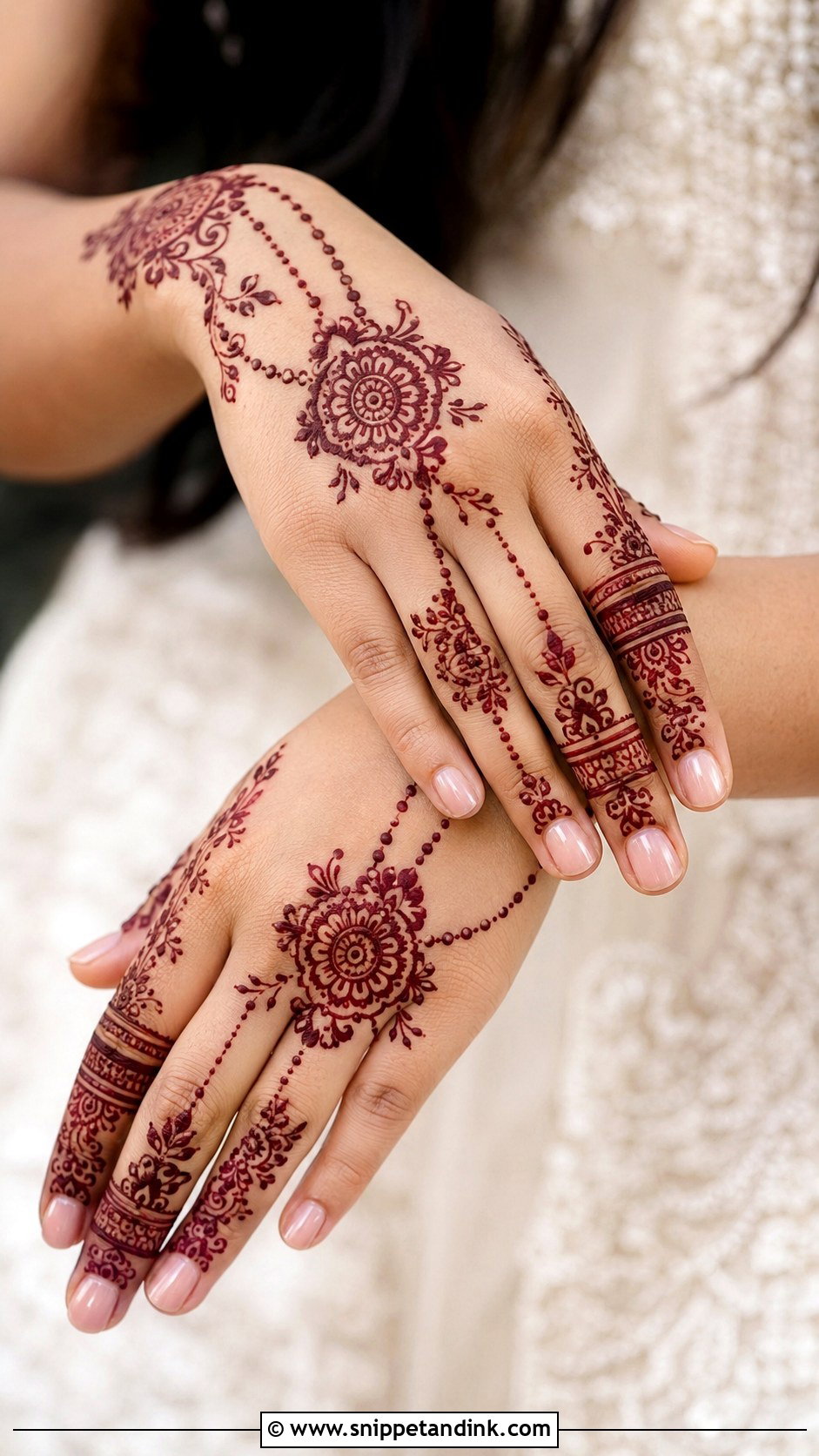 Engagement Fingers Mehndi Design - Snippet and Ink - 35 Fingers Mehndi Design Ideas