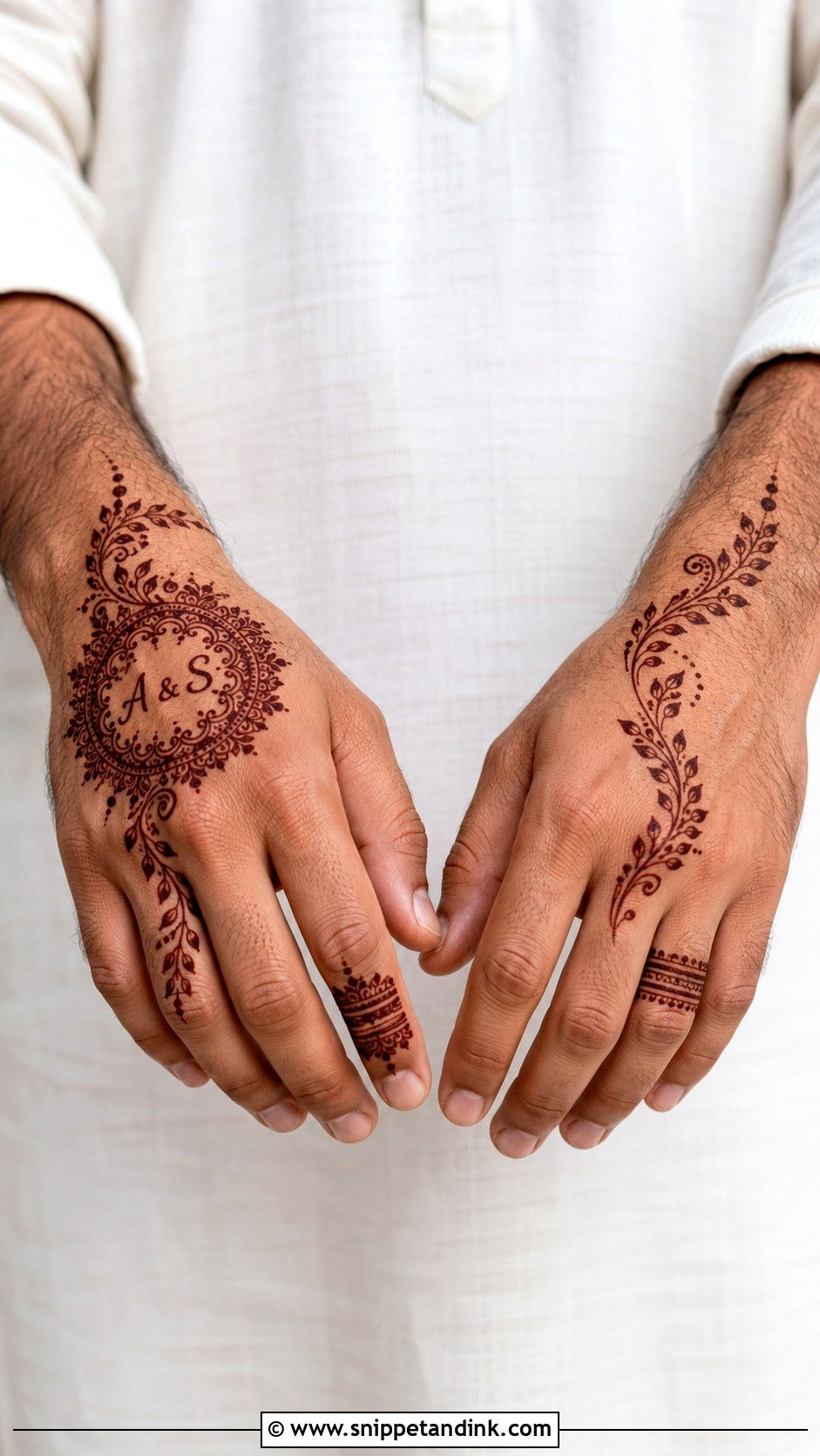 Engagement Groom Mehndi Design - Snippet and Ink - 30 Groom Mehndi Design Ideas