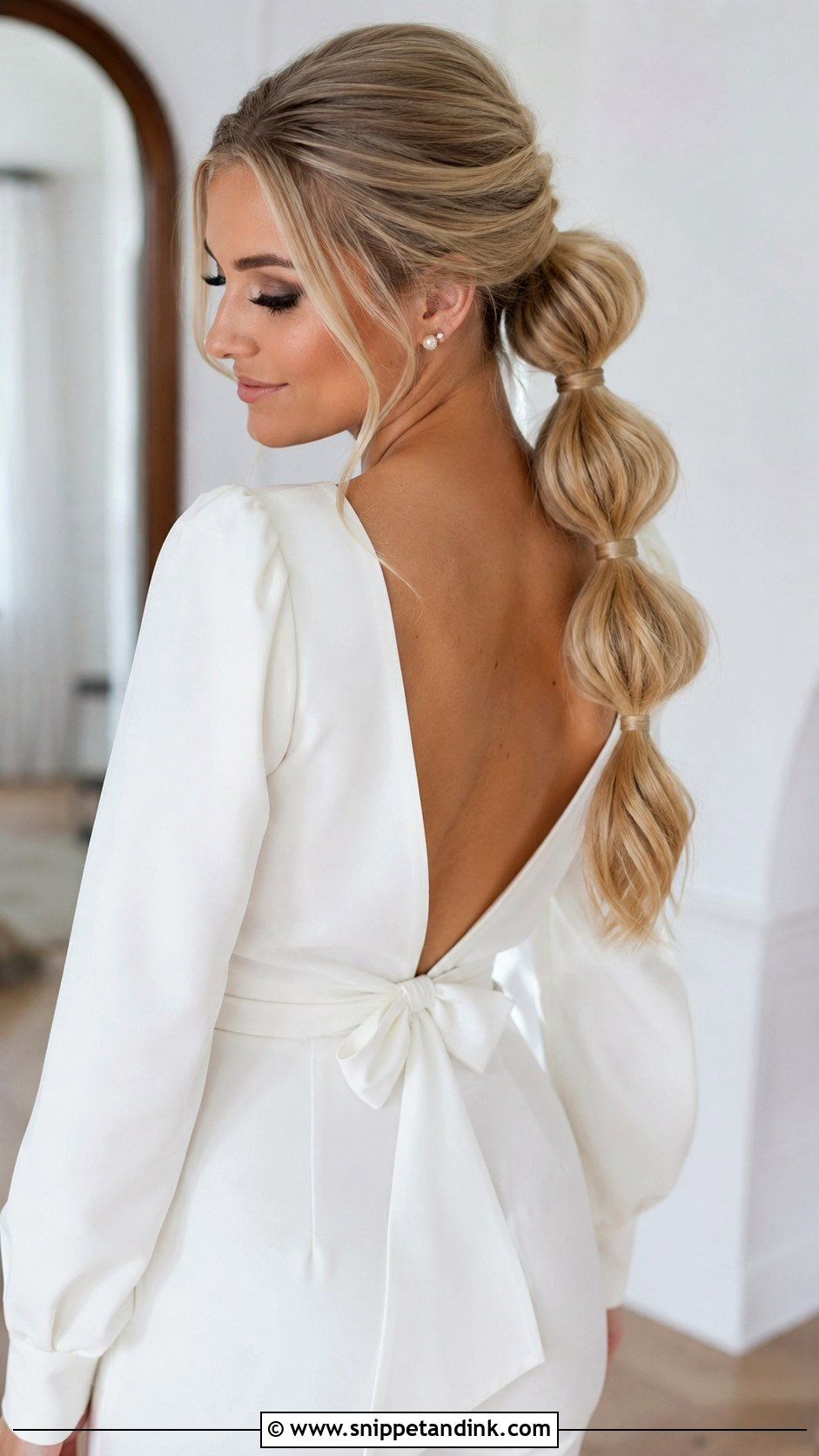 Engagement Hairstyle Bubble Ponytail - Snippet and Ink - 20 Hairdo for Engagement Ideas