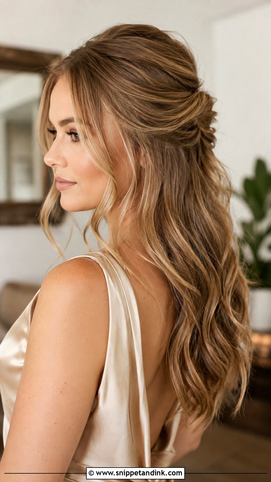 Engagement Hairstyle Half Up Half Down - Snippet and Ink - 20 Hairdo for Engagement Ideas