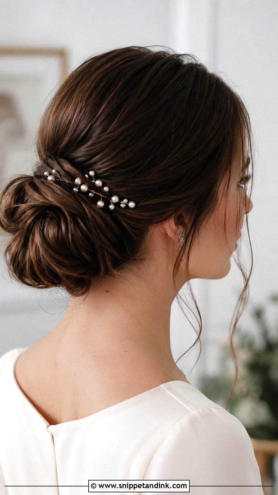Engagement Hairstyle Low Bun - Snippet and Ink - 20 Hairdo for Engagement Ideas