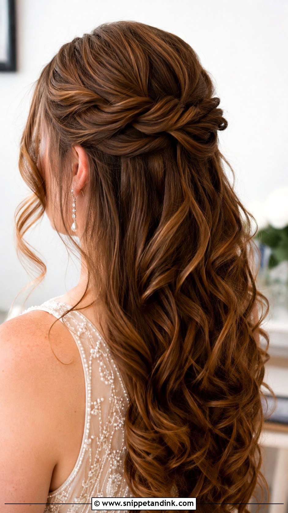 Engagement Hairstyle Twisted Half Up - Snippet and Ink - 20 Hairdo for Engagement Ideas