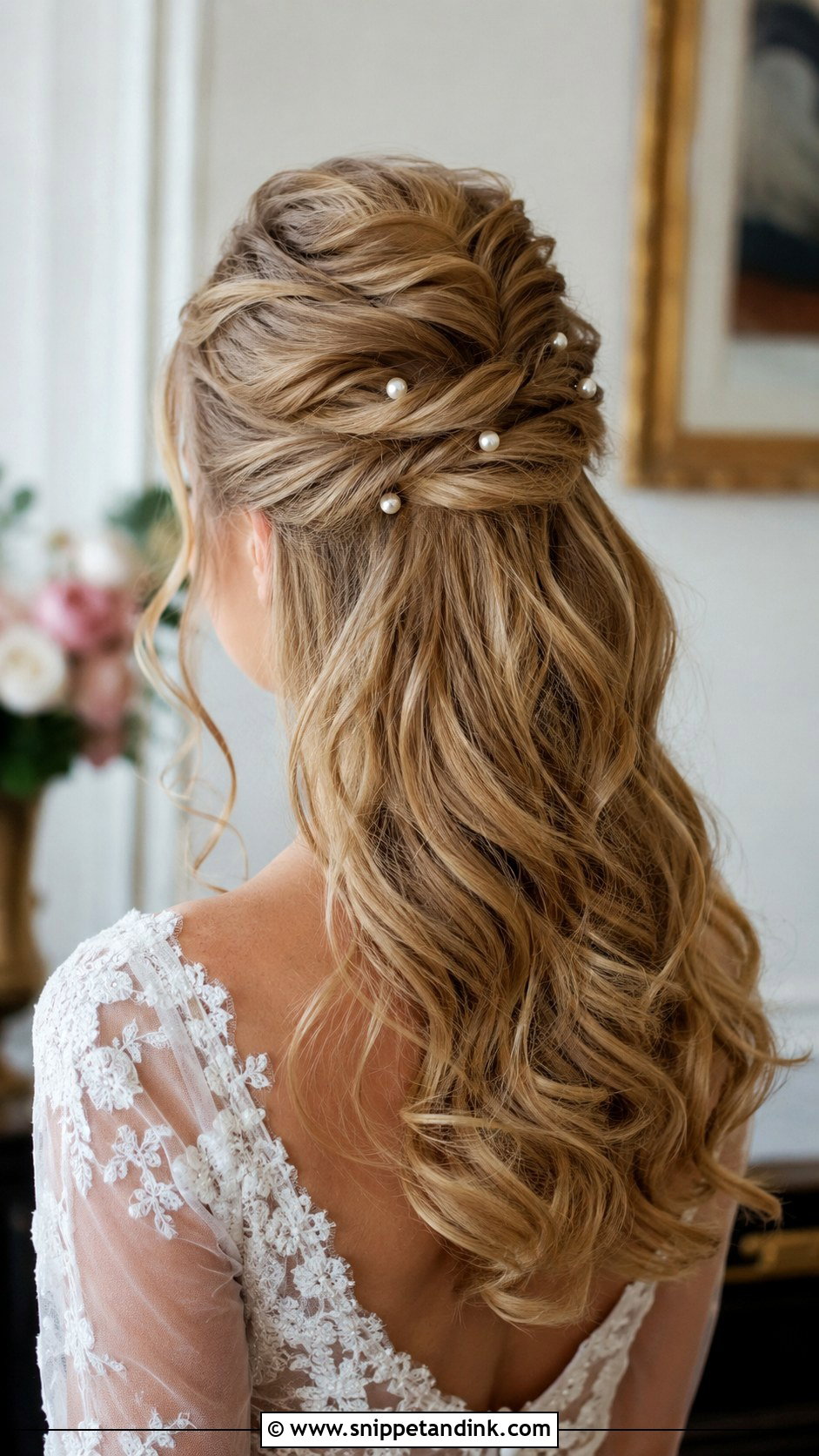 Engagement Half Up Half Down Hairstyle - Snippet and Ink - 20 Bridal Hairstyles for Engagement