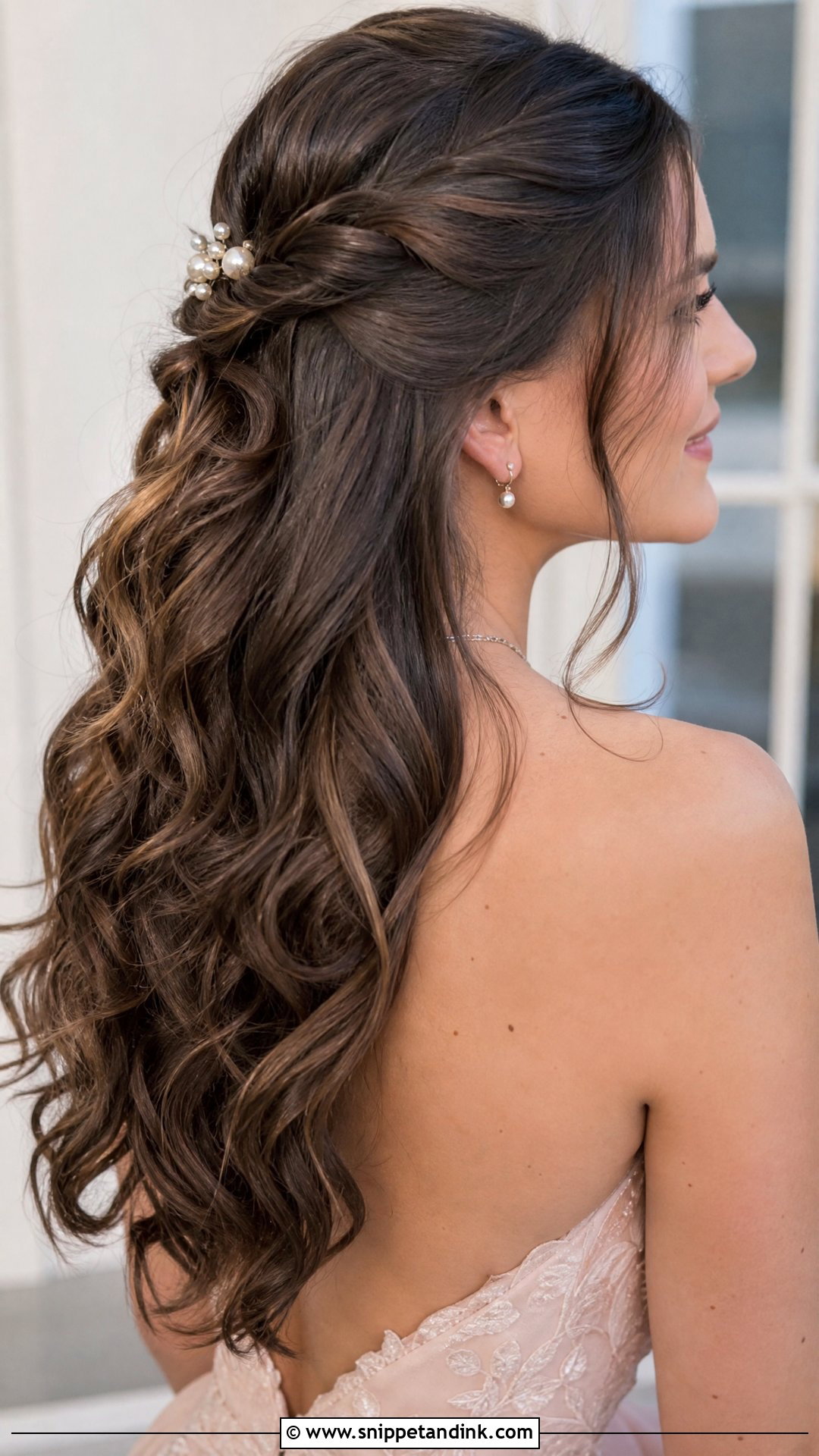 Engagement Half Up Half Down Waves - Snippet and Ink - 15 Engagement Hairstyles Tutorial