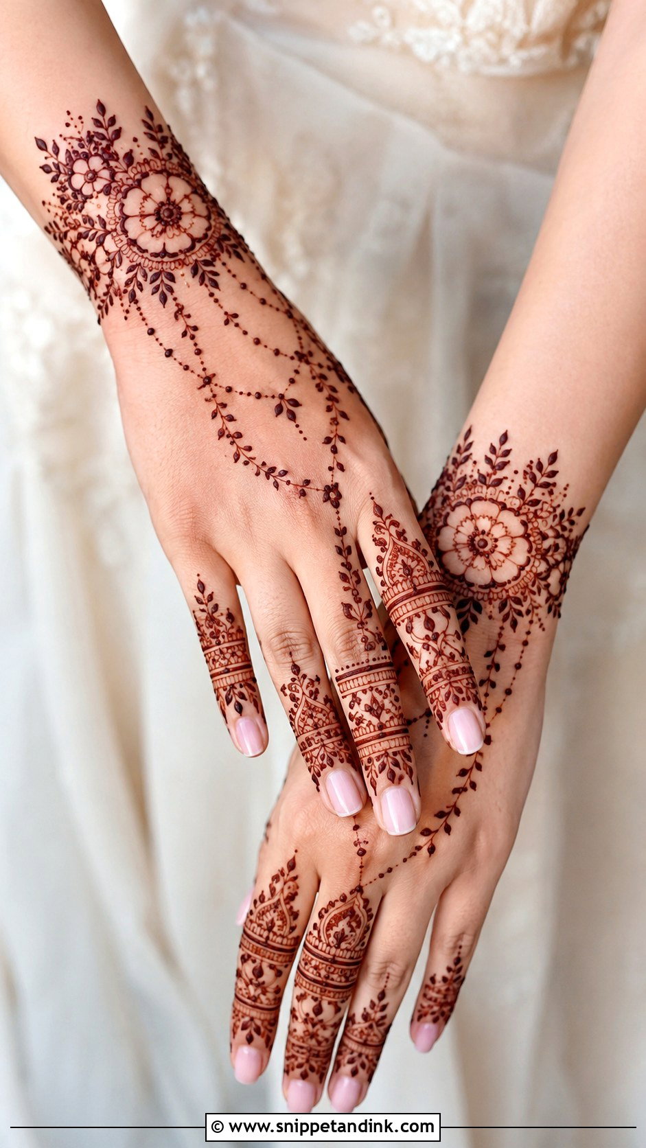Engagement Hand Mehndi Design - Snippet and Ink - 35 Hand Mehndi Designs