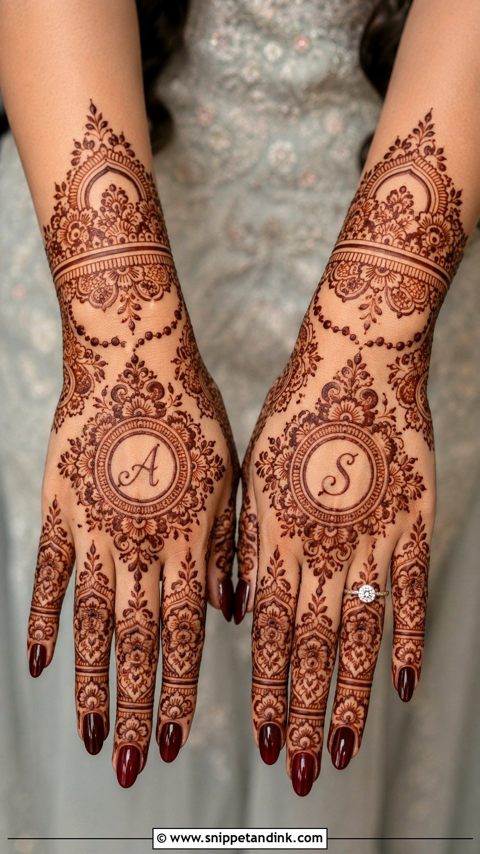 Engagement Henna Mehndi Design - Snippet and Ink - 30 Henna Mehndi Designs