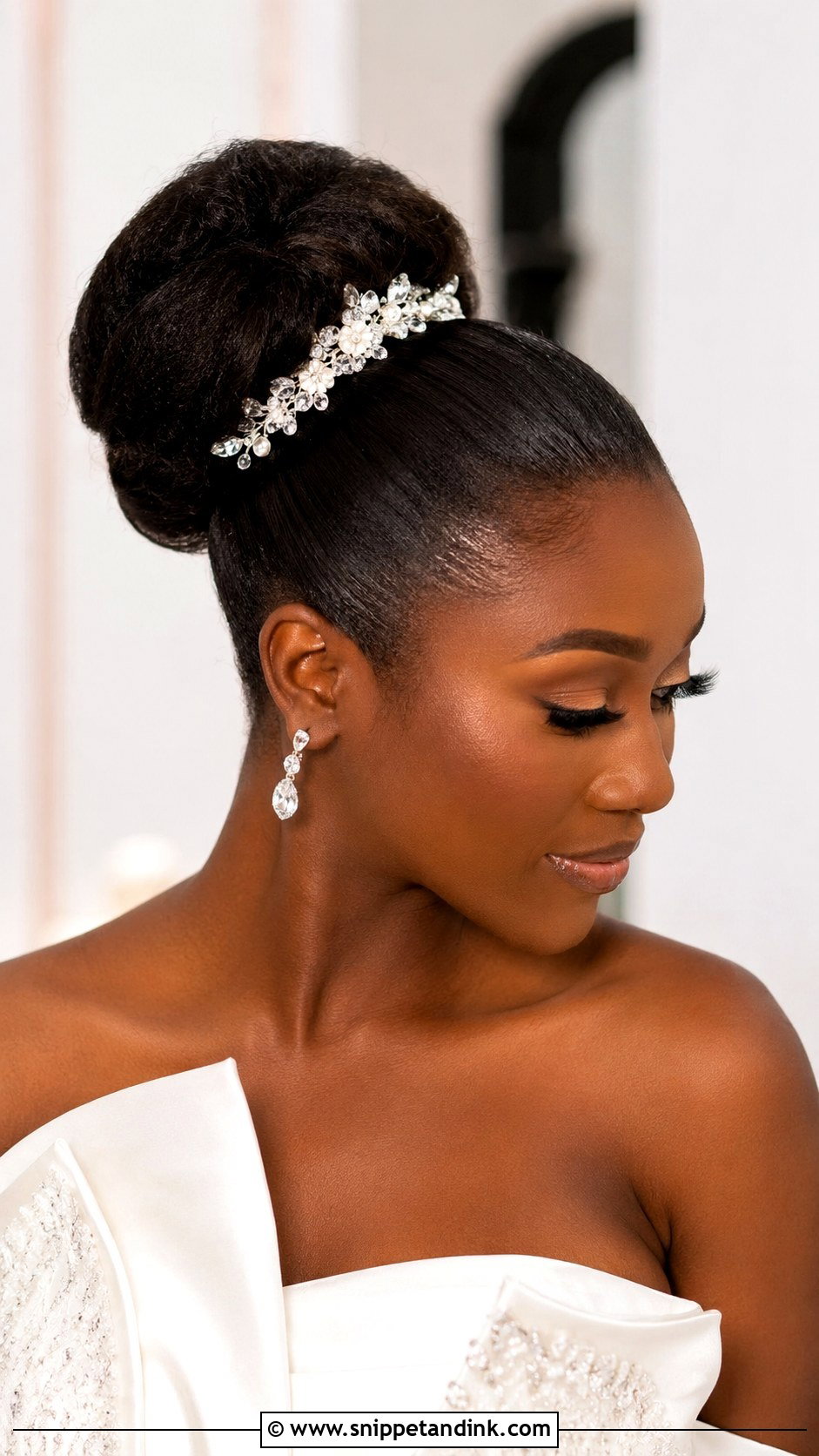 Engagement High Bun - Snippet and Ink - 20 Bridal Hairstyles for Engagement