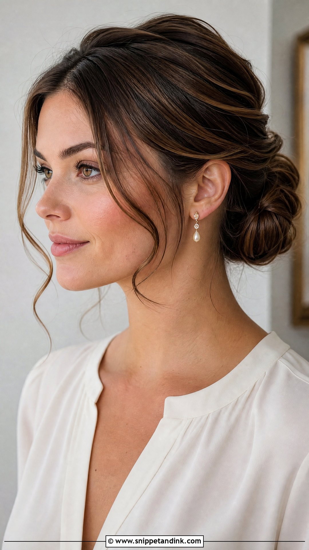 Engagement Low Bun - Snippet and Ink - 15 Engagement Updo Hairstyles