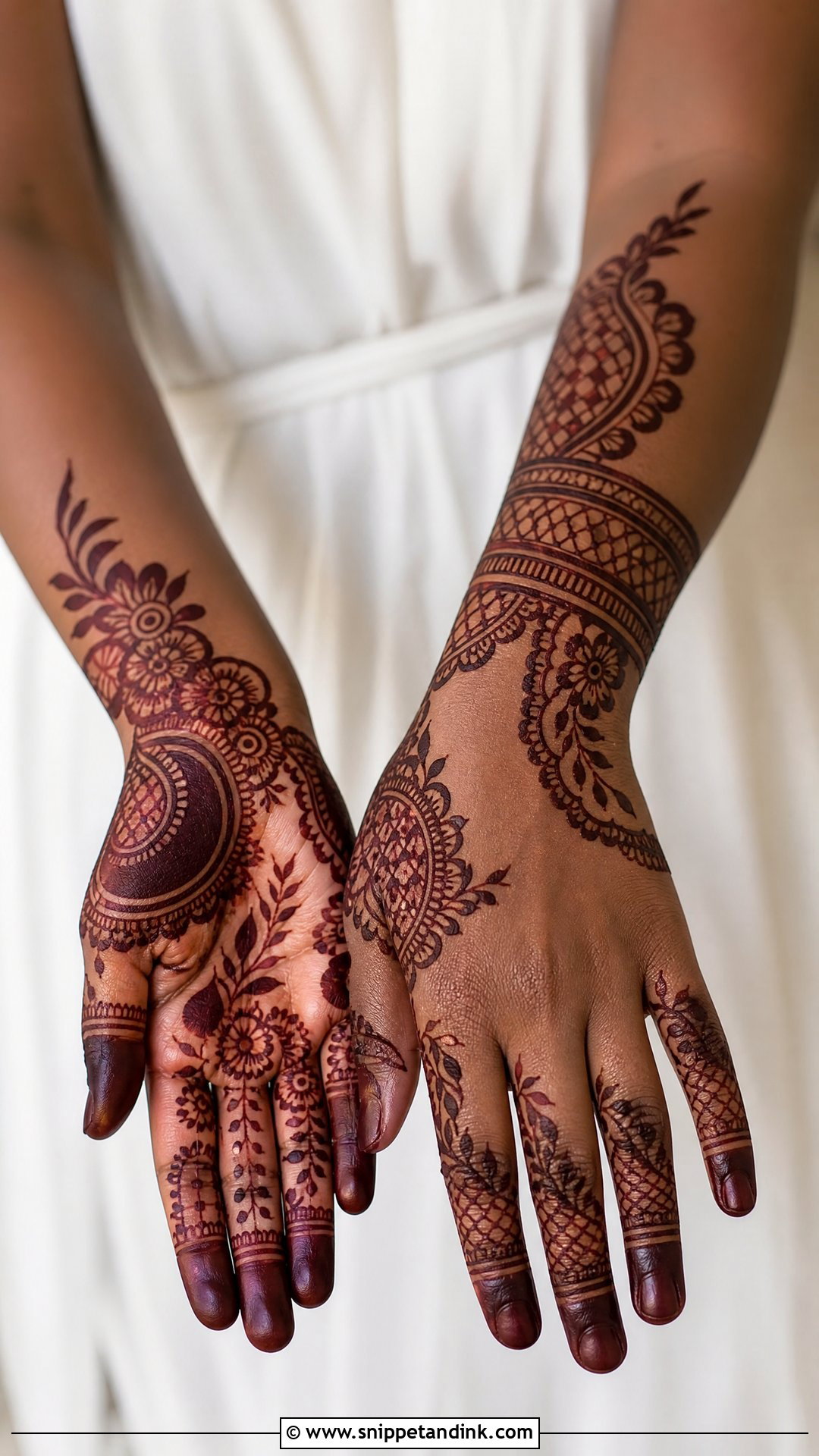 Engagement Mehendi Design For Dark Skin - Snippet and Ink - 30 Engagement Mehendi Design Hands Ideas