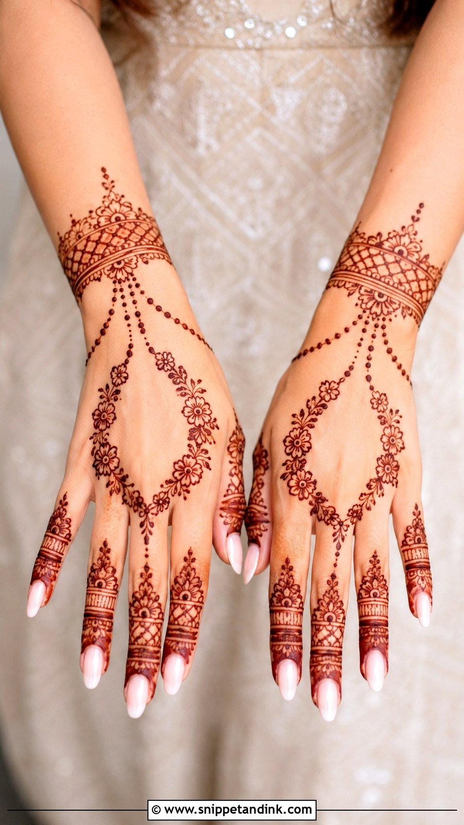 Engagement Mehndi Design - Snippet and Ink - 30 Cool Mehndi Designs
