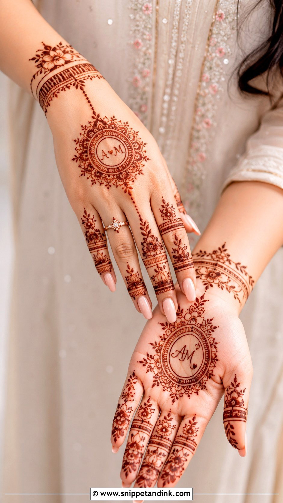 Engagement Mehndi Design - Snippet and Ink - 30 Elegant Mehndi Designs