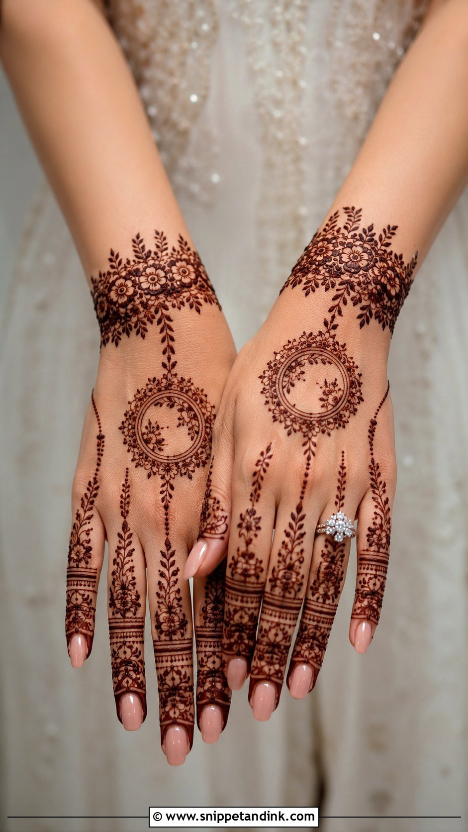 Engagement Mehndi Design - Snippet and Ink - 35 Henna (Mehndi) Design Ideas