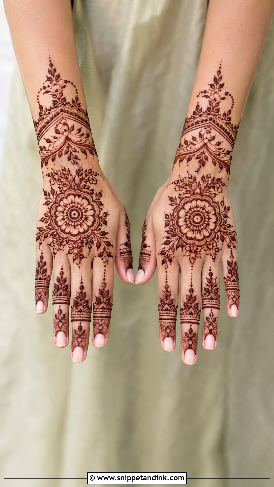 Engagement Mehndi Design Back Hand - Snippet and Ink - 35 Engagement Mehndi Designs