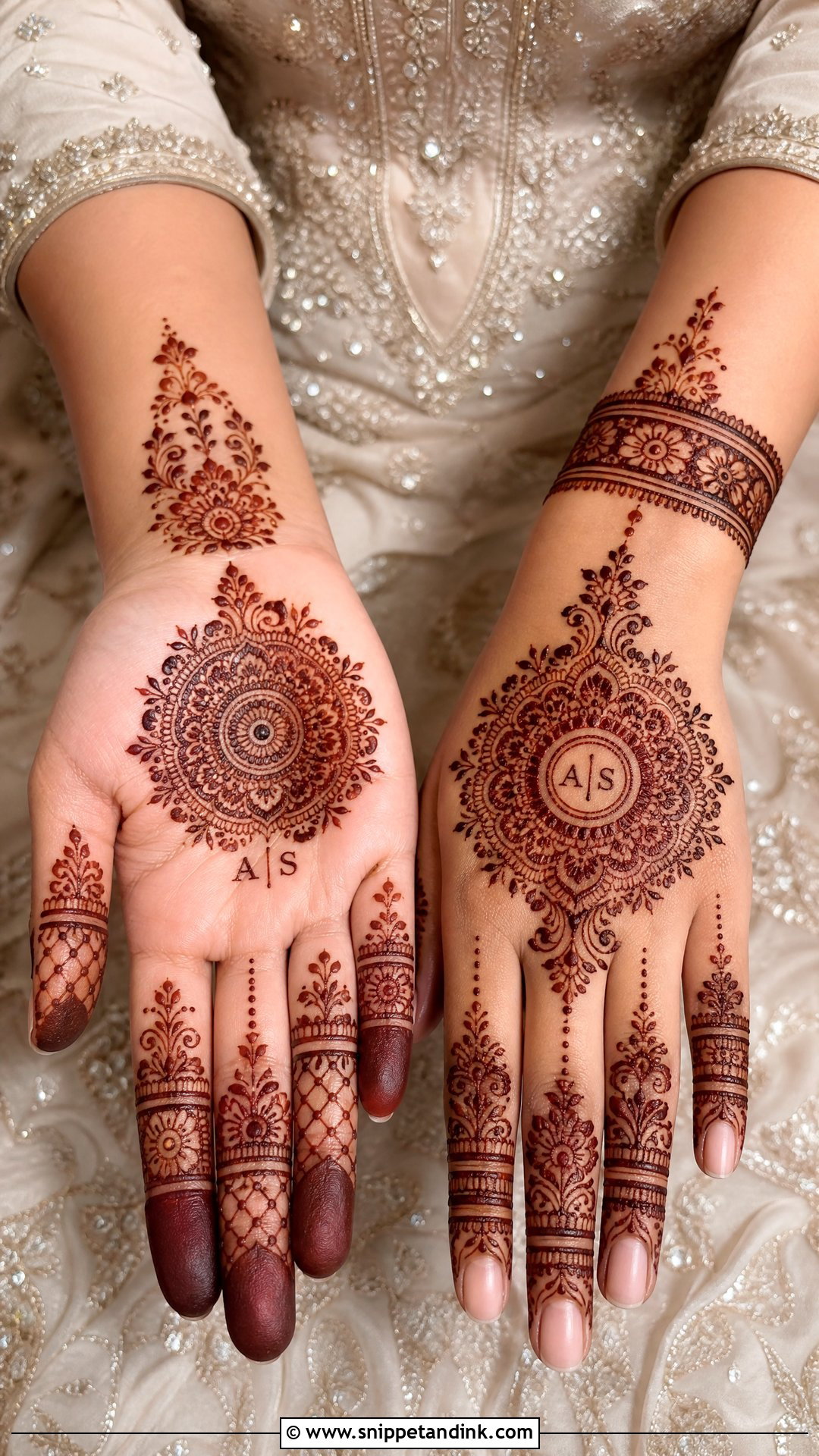 Engagement Mehndi Design For Both Hands - Snippet and Ink - 30 Engagement Mehndi Design Ideas