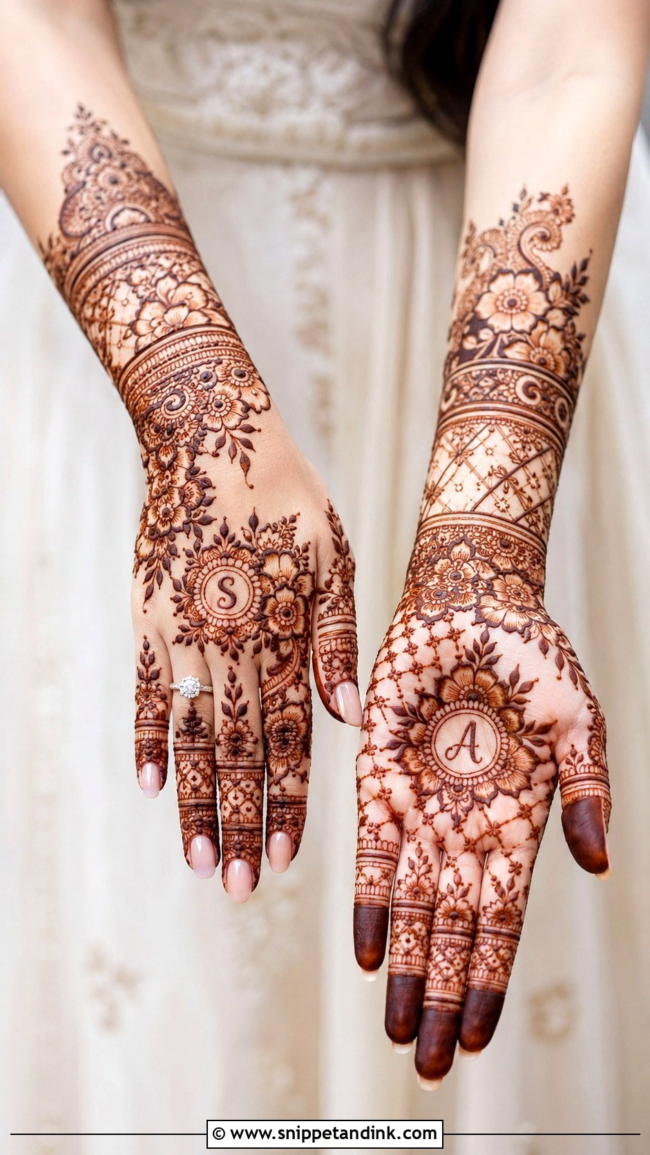 Engagement Mehndi Design For Bride - Snippet and Ink - 35 Mehndi Designs Book
