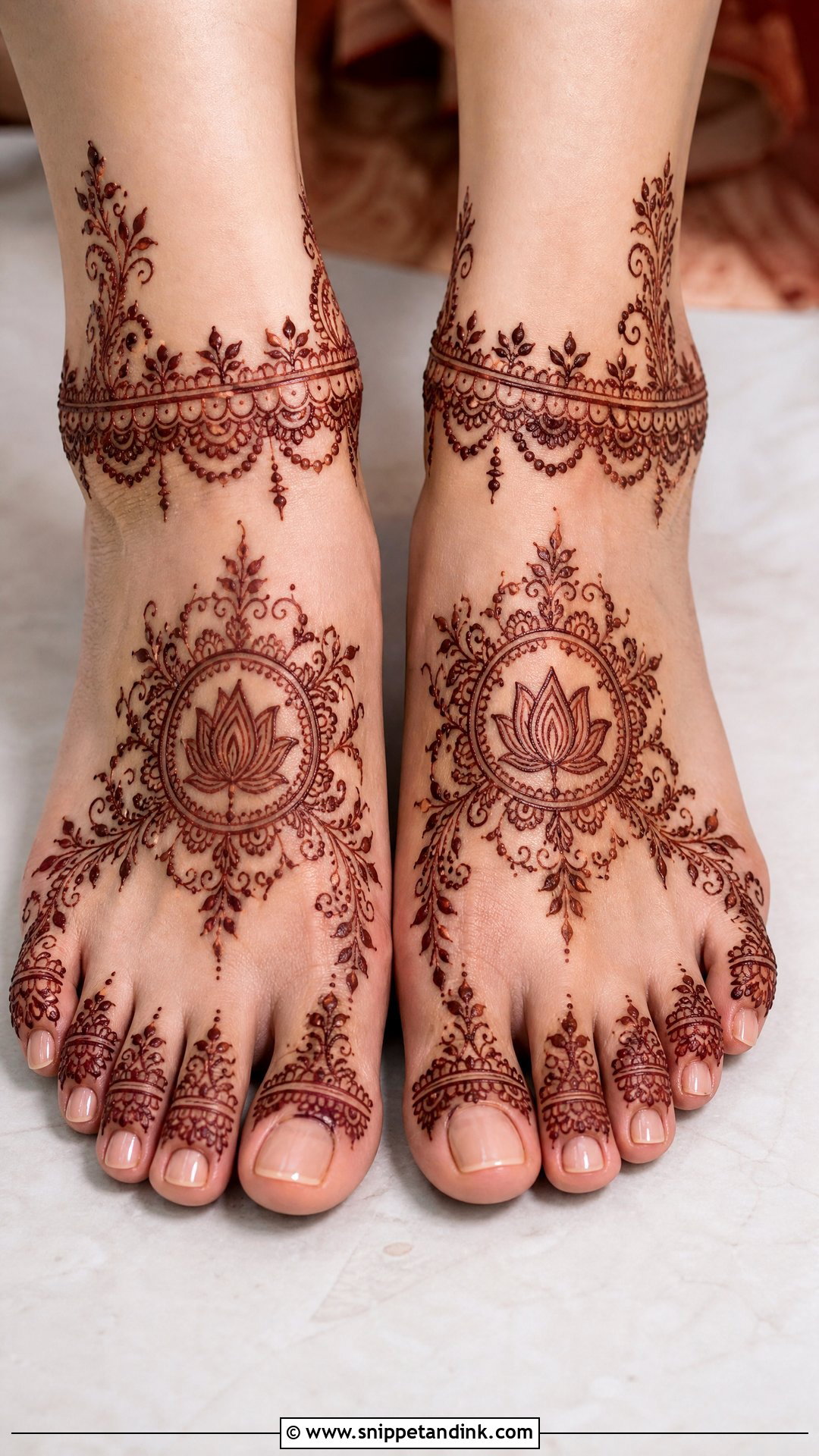 Engagement Mehndi Design For Feet - Snippet and Ink - 30 Engagement Mehndi Design Ideas