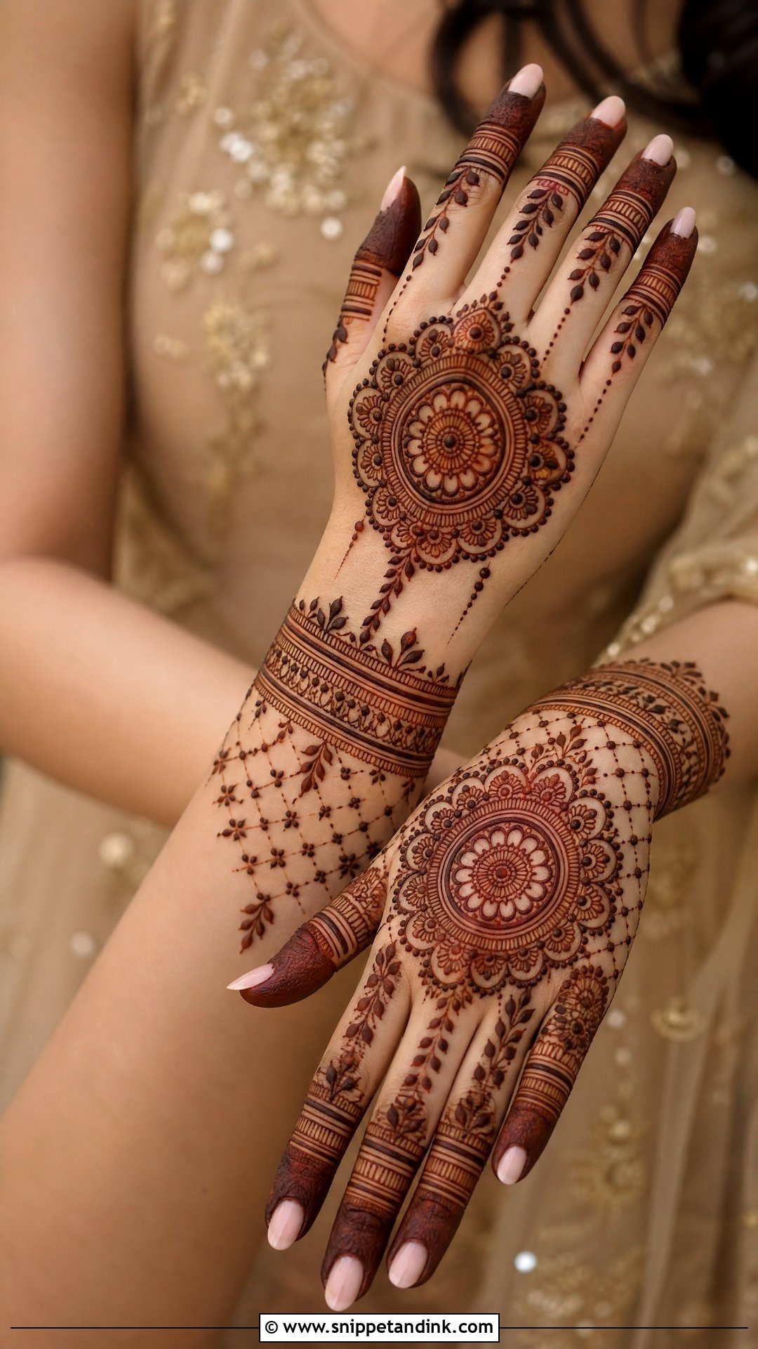Engagement Mehndi Design For Long Fingers - Snippet and Ink - 30 Engagement Mehndi Design Ideas