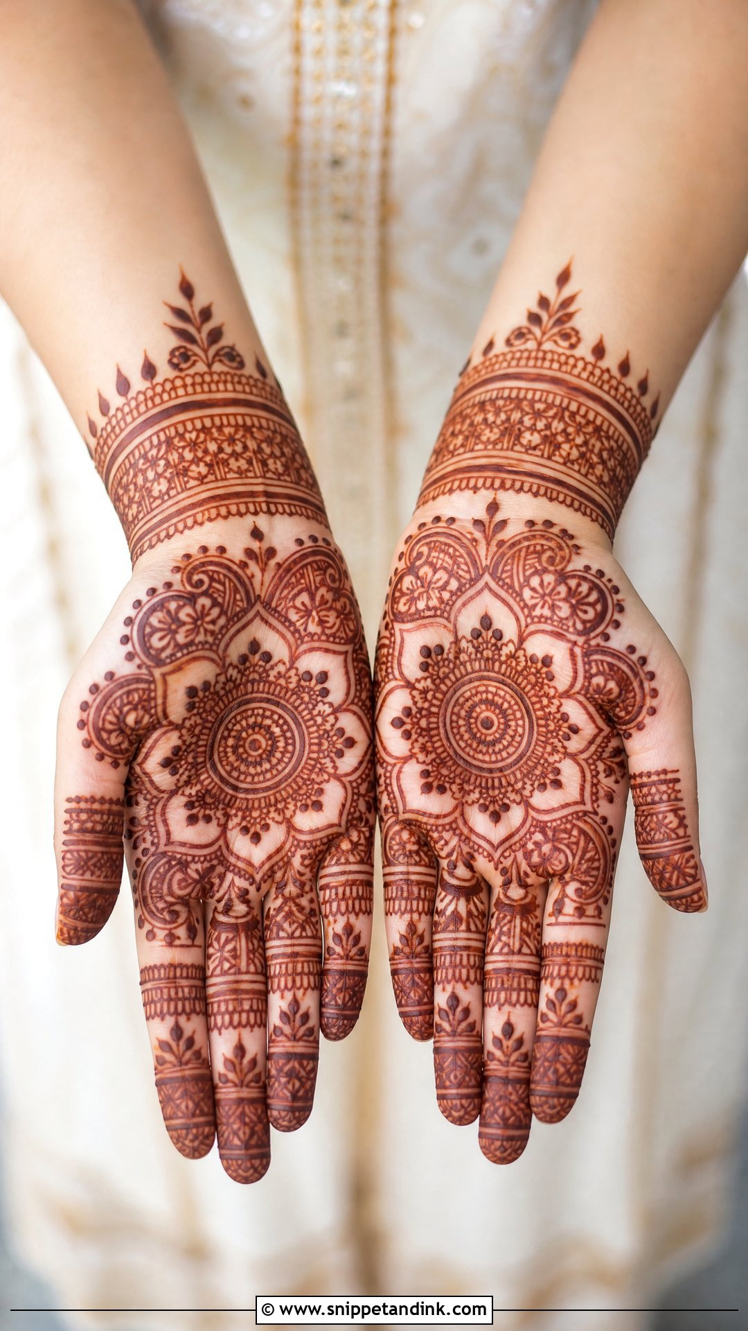 Engagement Mehndi Design For Palm - Snippet and Ink - 30 Engagement Mehndi Design Ideas