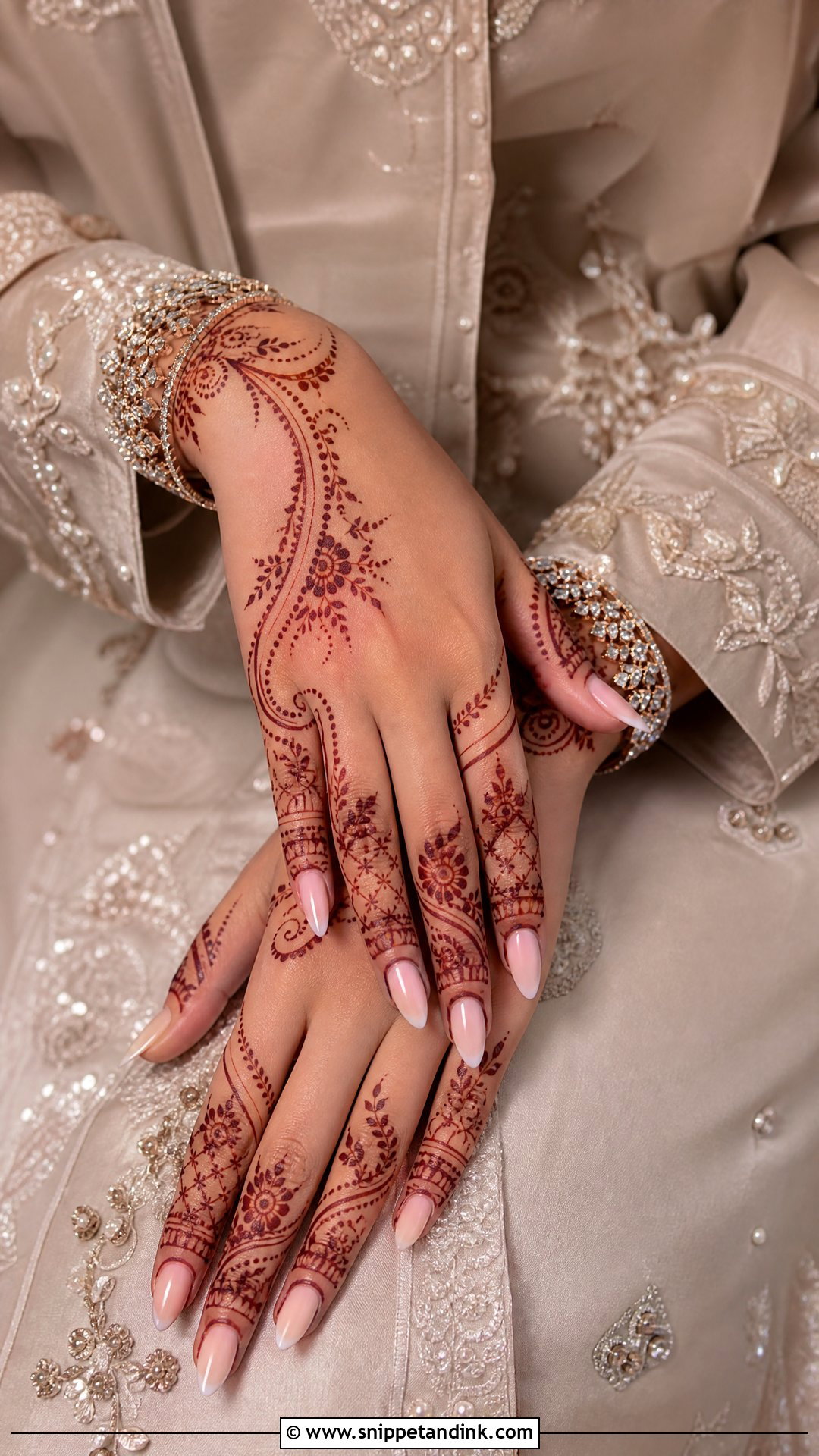 Engagement Mehndi Design For Reception Look - Snippet and Ink - 30 Engagement Mehndi Design Ideas