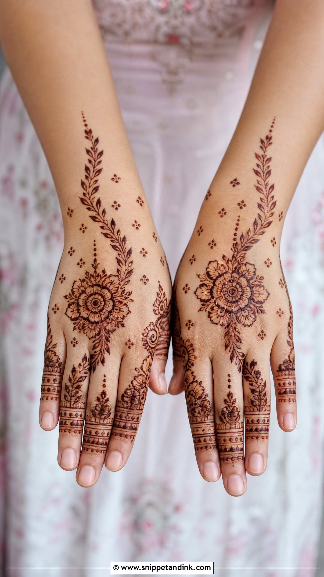 Engagement Mehndi Design For Short Fingers - Snippet and Ink - 30 Engagement Mehndi Design Ideas