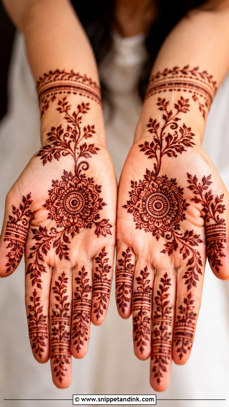 Engagement Mehndi Design For Small Hands - Snippet and Ink - 30 Unique Engagement Mehndi Designs