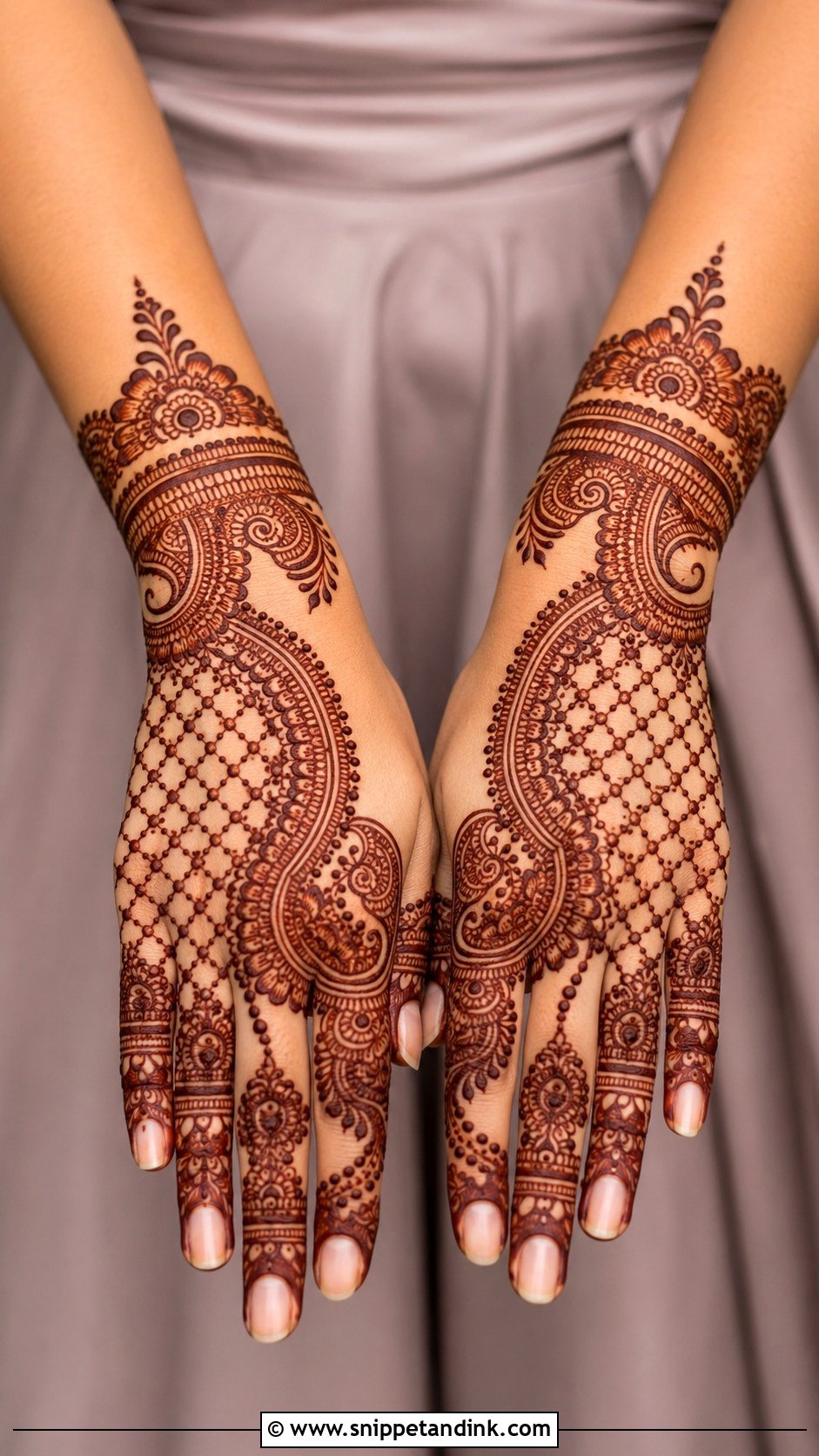 Engagement Mehndi Design With Jaali - Snippet and Ink - 30 Unique Engagement Mehndi Designs