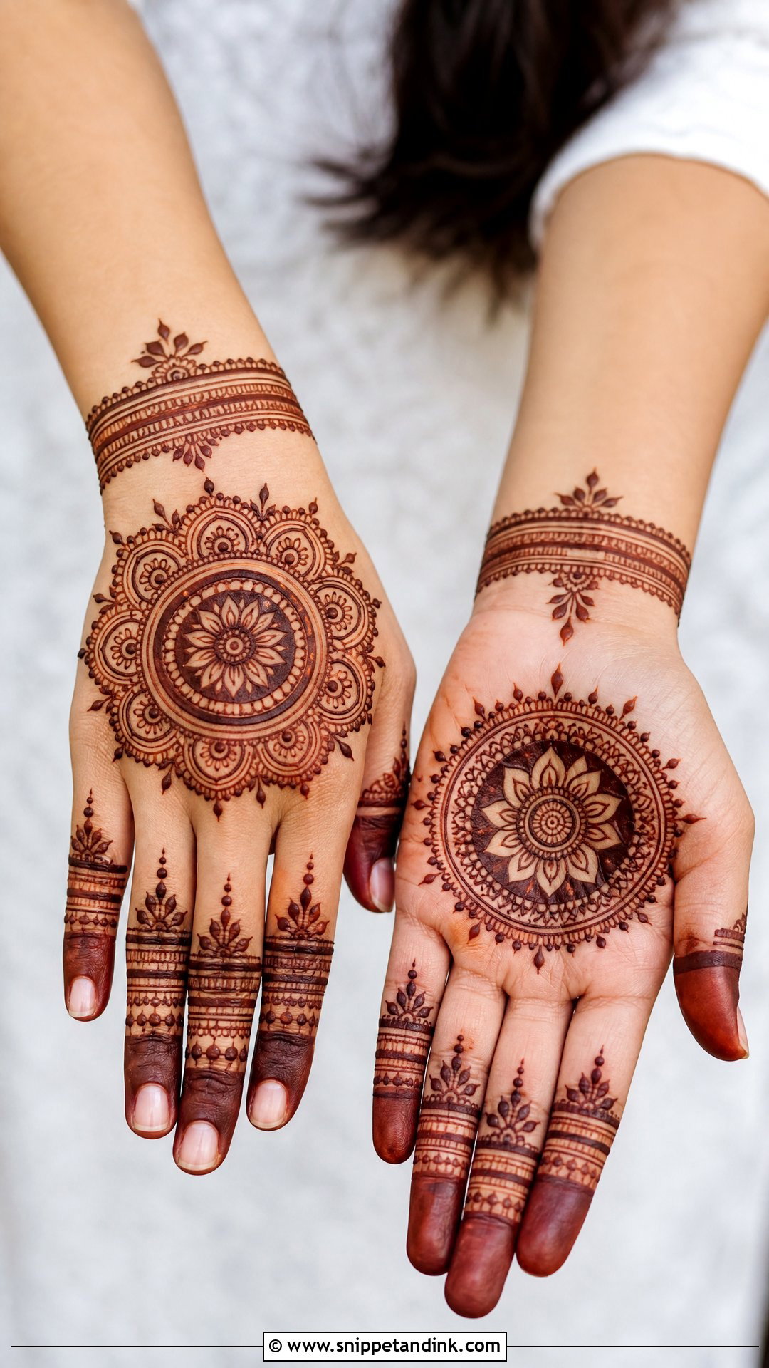 Engagement Mehndi Design With Mandala - Snippet and Ink - 30 Engagement Mehndi Design Ideas