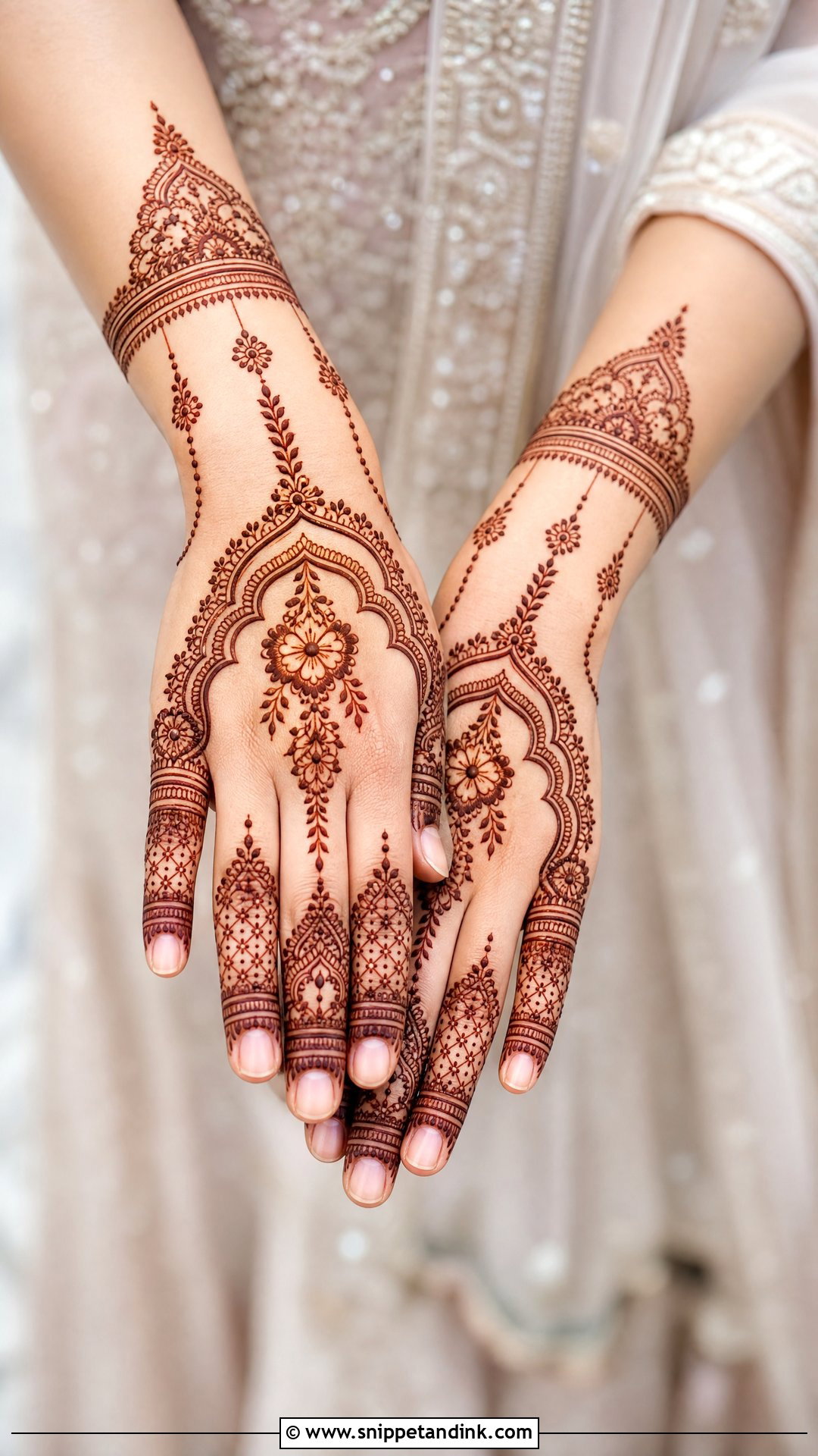 Engagement Mehrab Mehndi Design - Snippet and Ink - 30 Mehrab Mehndi Design Ideas