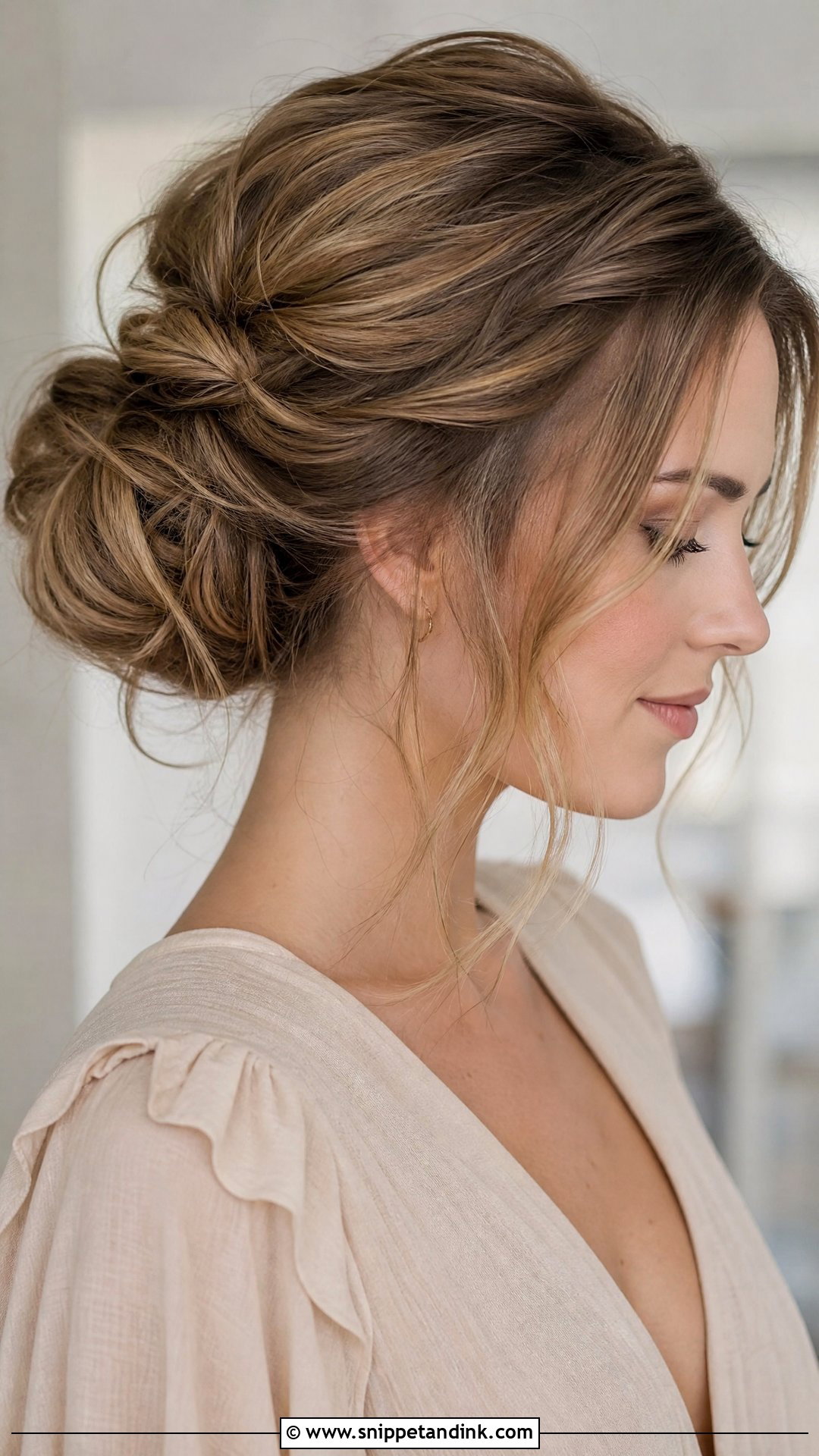 Engagement Messy Bun - Snippet and Ink - 15 Engagement Updo Hairstyles