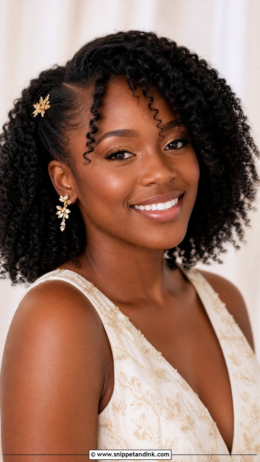 Engagement Natural Curls - Snippet and Ink - 15 Engagement Hairstyles Tutorial