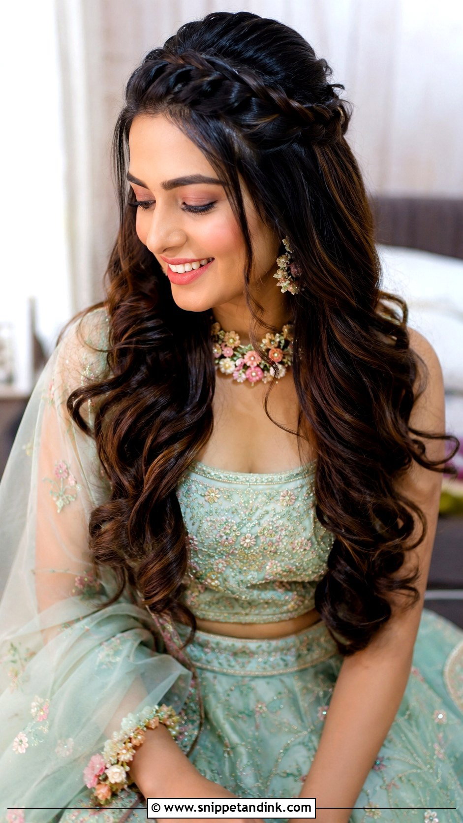 Engagement Open Hair With Braided Front - Snippet and Ink - 20 Engagement Open Hair Front Look Hairstyles