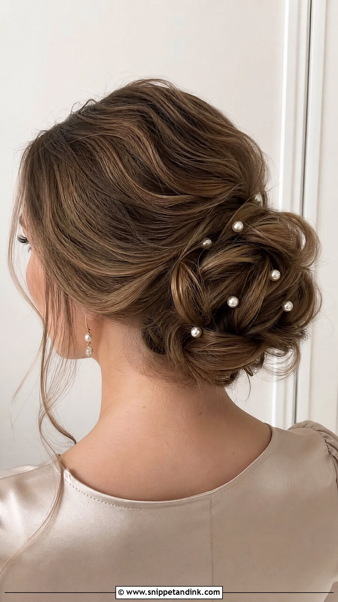 Engagement Pearl Bun - Snippet and Ink - 15 Engagement Updo Hairstyles