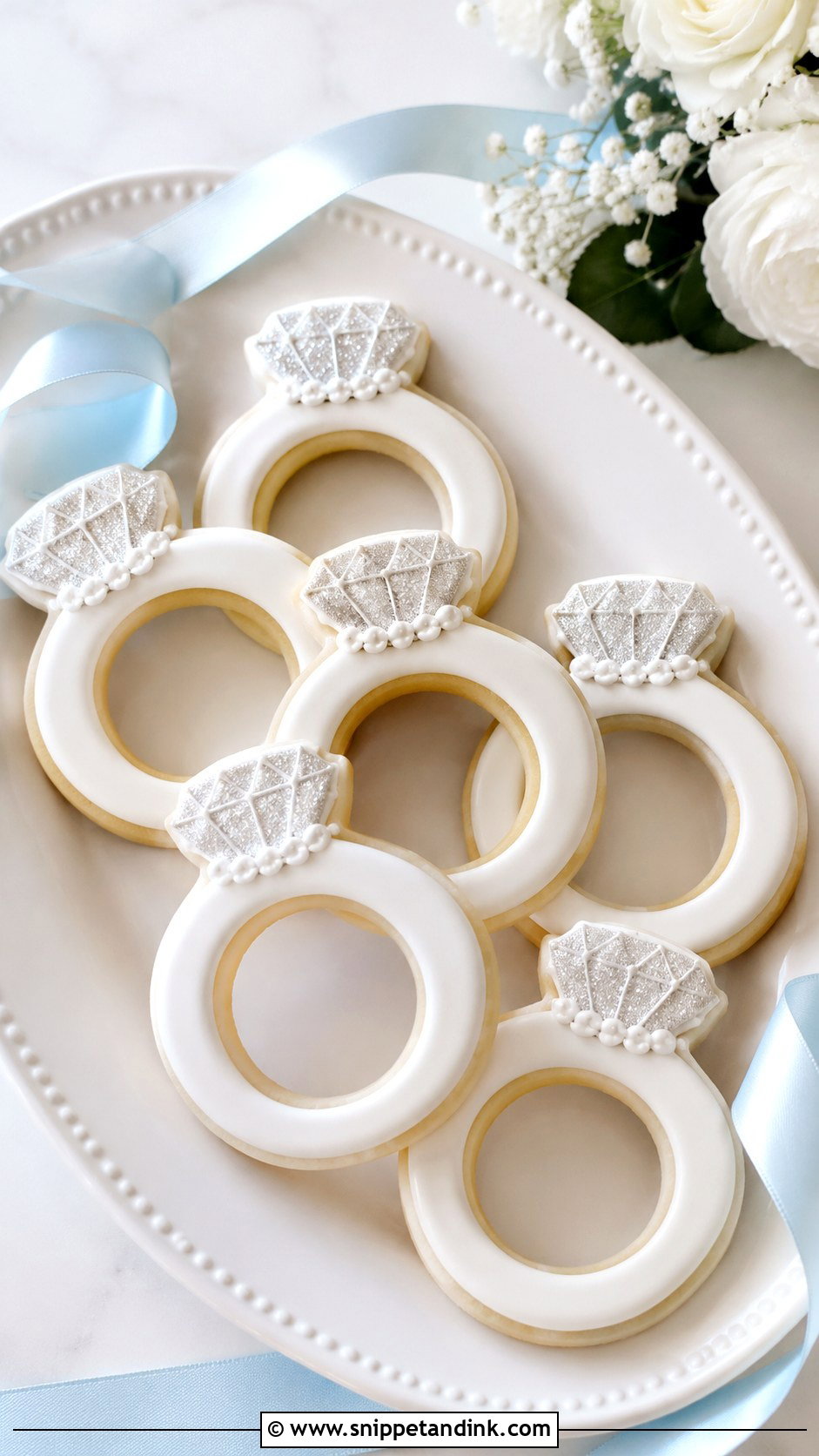 Engagement Ring Cookies - Snippet and Ink - 20 Bridal Cookies