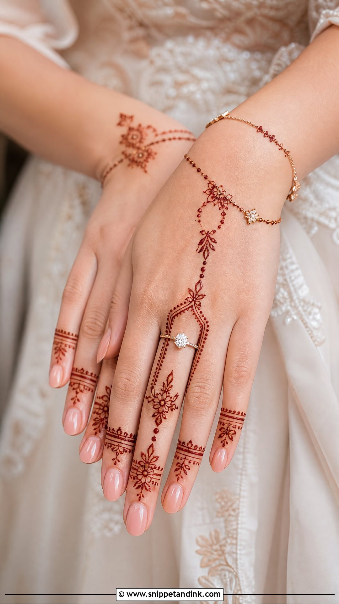 Engagement Ring Mehndi Design - Snippet and Ink - 30 Mehndi Designs for Engagement Brides