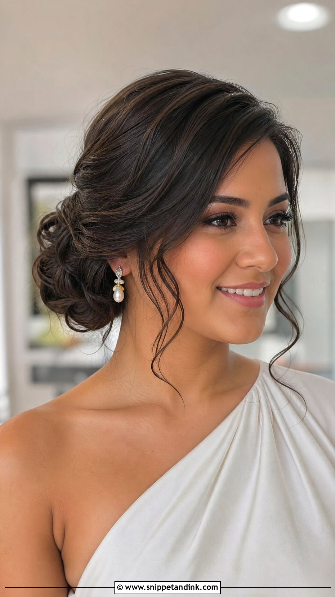 Engagement Side Bun - Snippet and Ink - 15 Engagement Updo Hairstyles