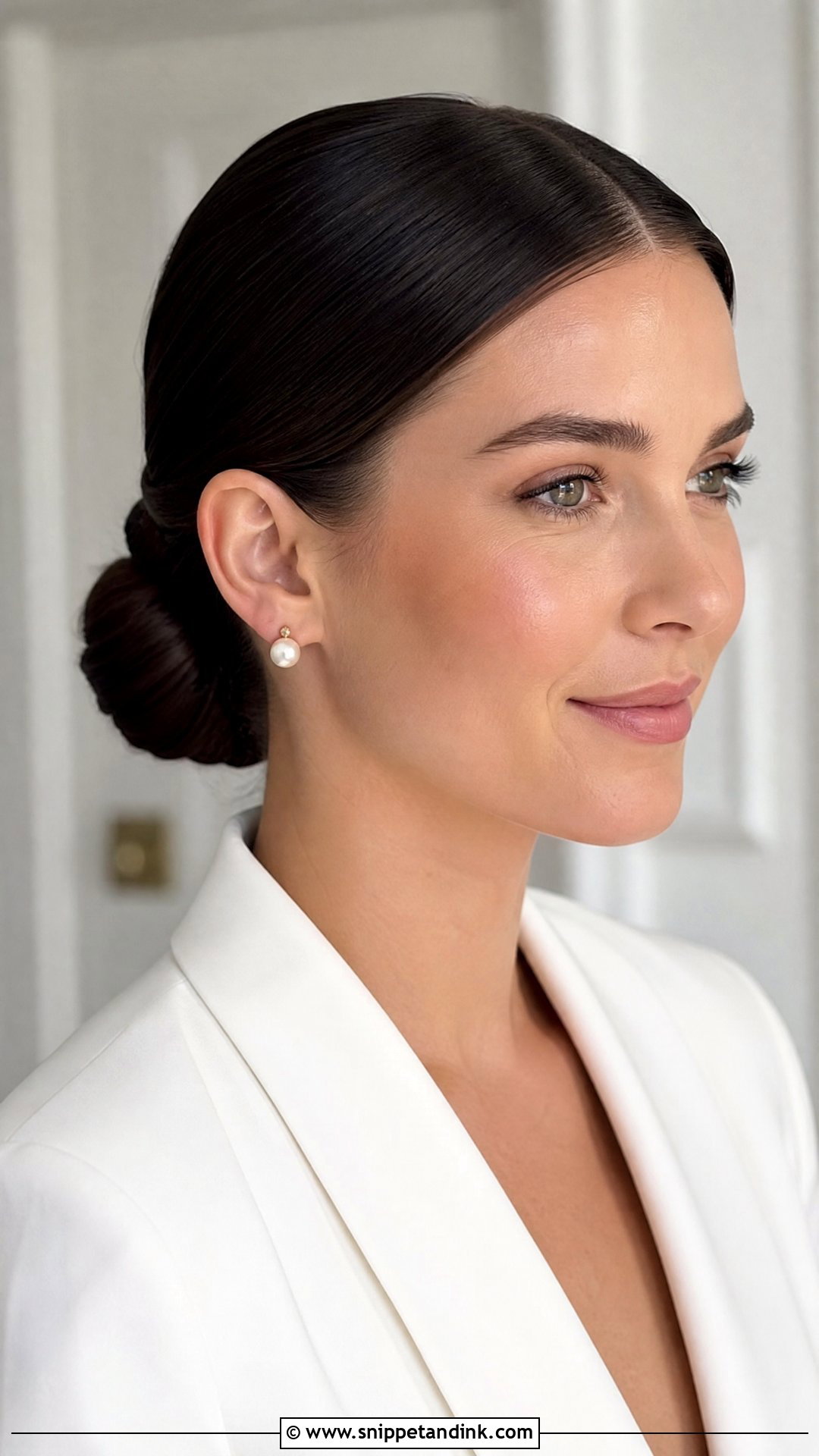 Engagement Sleek Chignon - Snippet and Ink - 15 Engagement Updo Hairstyles