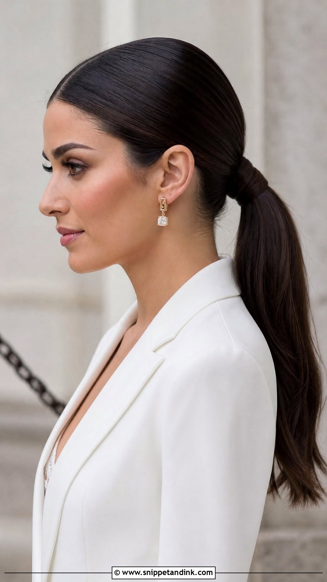 Engagement Sleek Low Ponytail - Snippet and Ink - 15 Engagement Hairstyles Tutorial