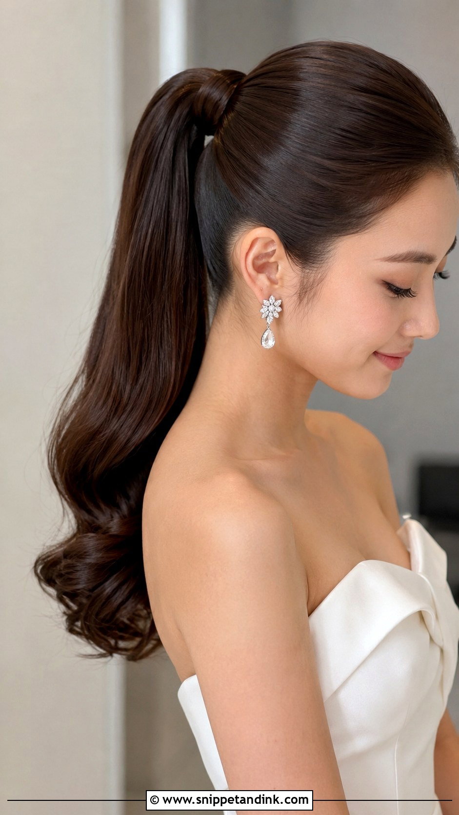 Engagement Sleek Ponytail - Snippet and Ink - 20 Bridal Hairstyles for Engagement