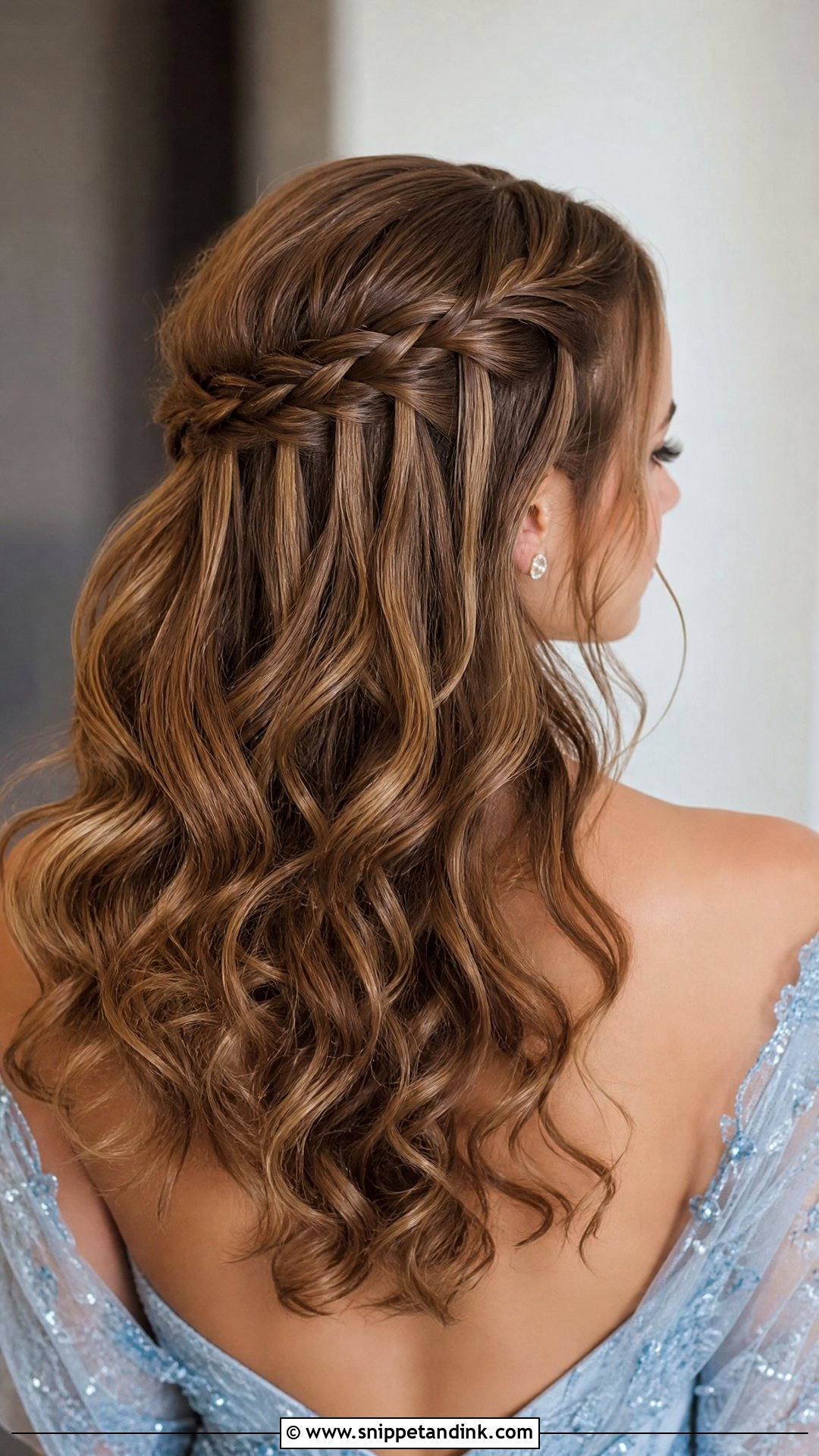 Engagement Waterfall Braid - Snippet and Ink - 15 Engagement Hairstyles Tutorial