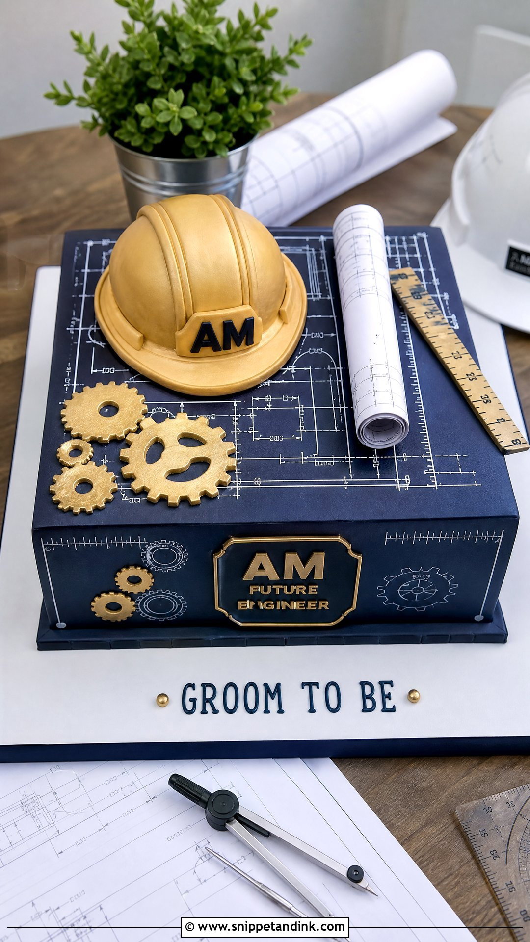 Engineer Groom Cake - Snippet and Ink - 25 Groom to Be Cake Ideas