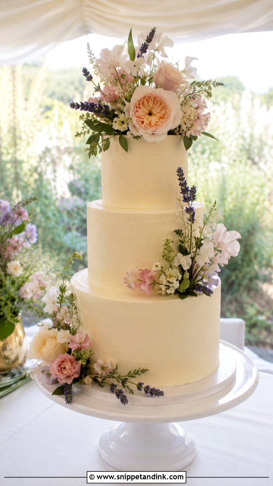 English Garden Wedding Cake - Snippet and Ink - 20 Uk Cake Design Ideas for Wedding