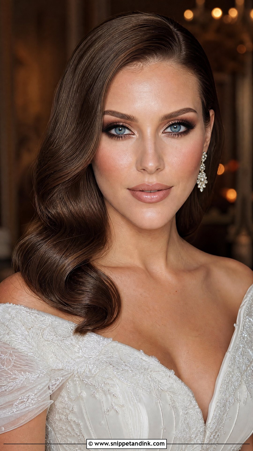 Espresso Bridal Makeup For Blue Eyes - Snippet and Ink - 20 Fall Wedding Makeup for Bride Blue Eyes