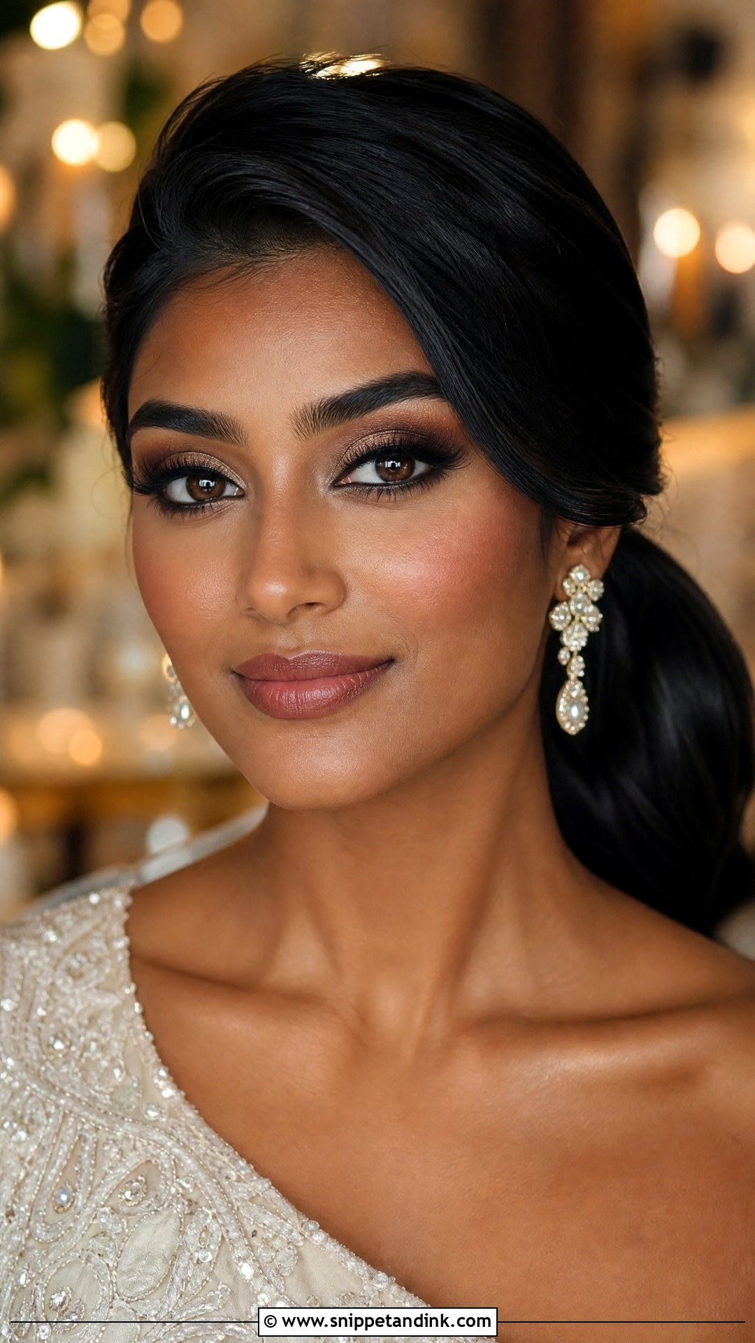 Espresso Bridal Makeup For Brown Eyes - Snippet and Ink - 20 Brown Eye Bridal Makeup Ideas